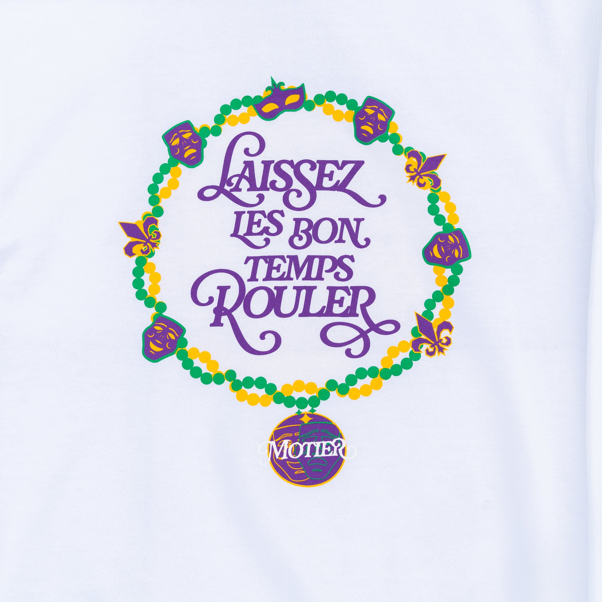 The Krewe De Motier 2025 Hoodie (White) - Motier Lafayette 