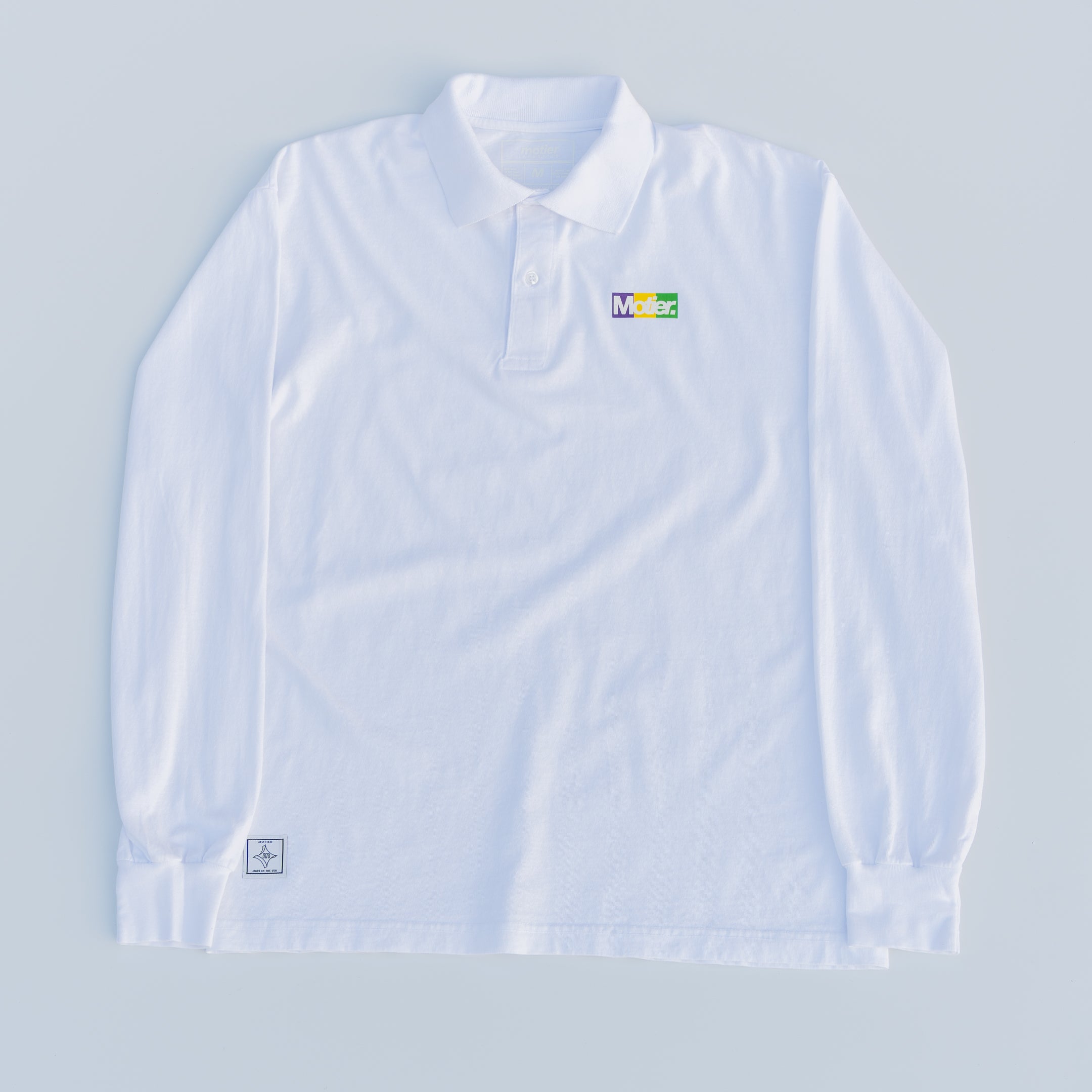 The Krewe De Motier L/S Polo (White) - Motier Lafayette 