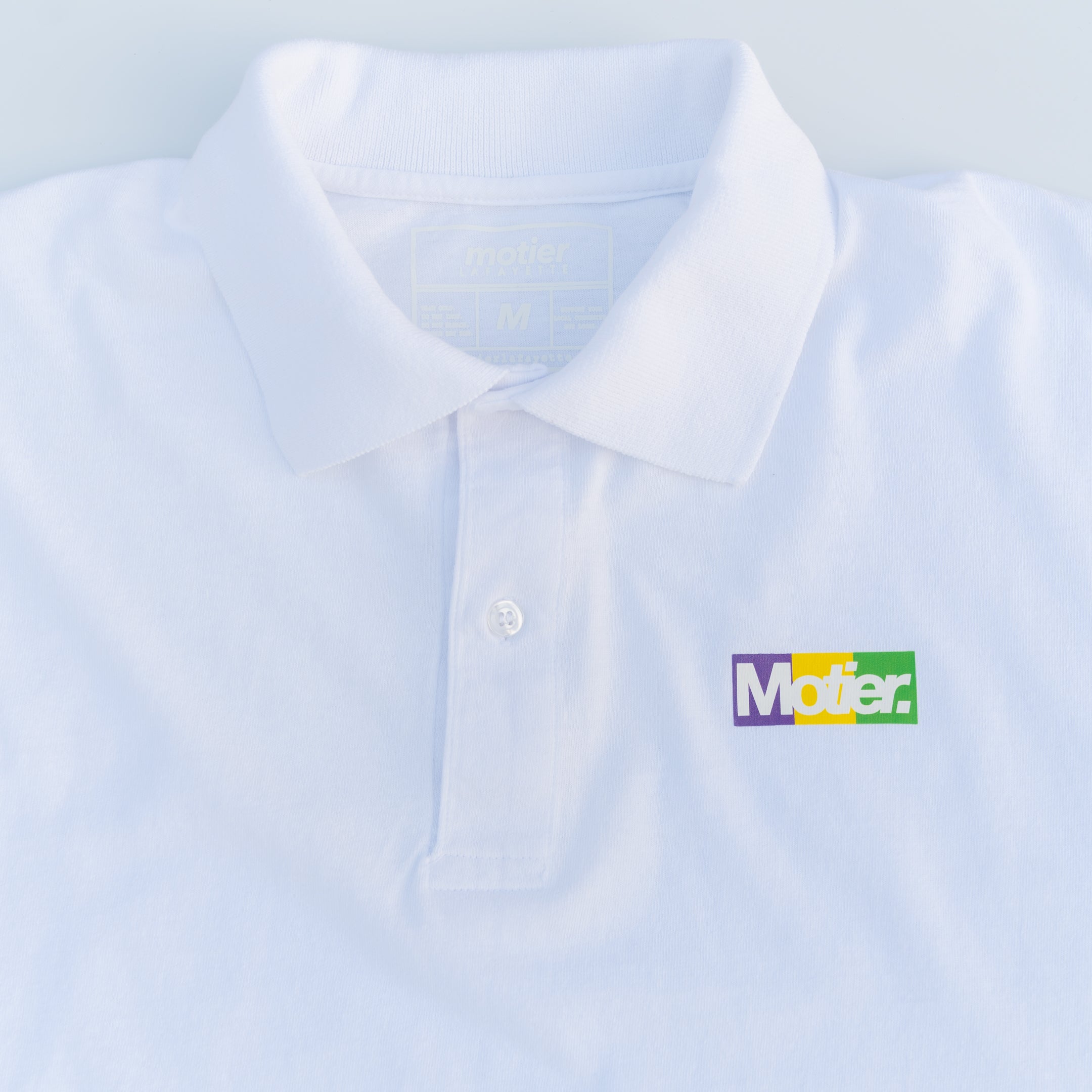 The Krewe De Motier L/S Polo (White) - Motier Lafayette 