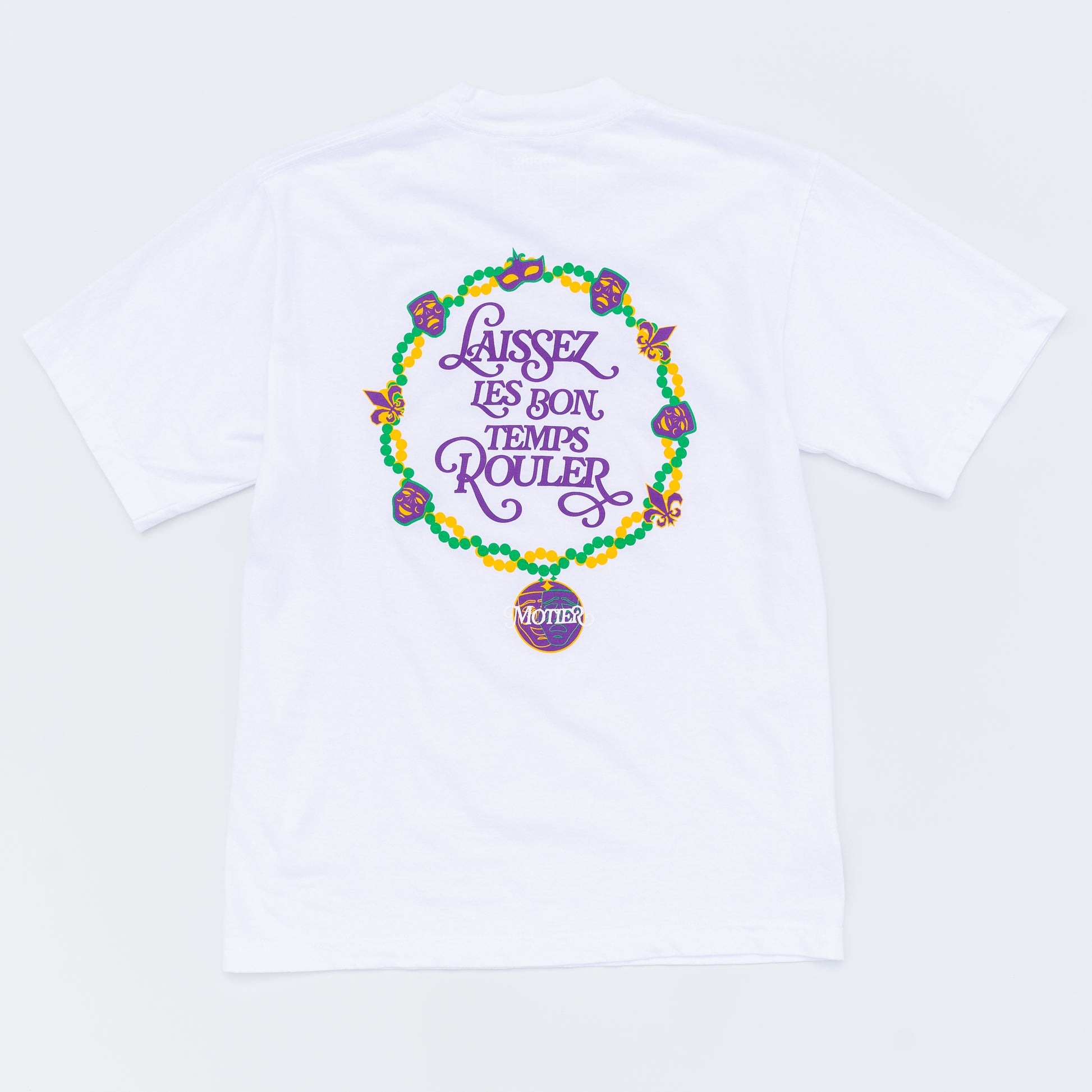 The Krewe De Motier 2025 Luxe Tee (White) - Motier Lafayette 