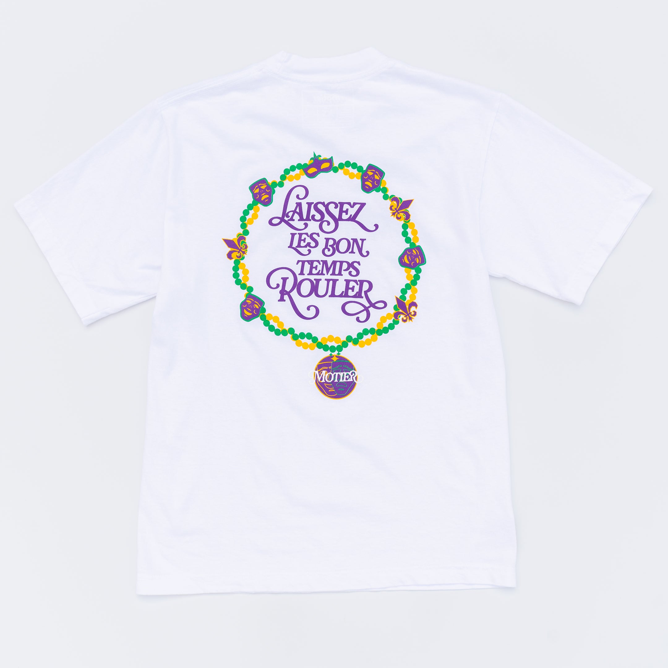 The Krewe De Motier 2025 Luxe Tee (White) - Motier Lafayette 