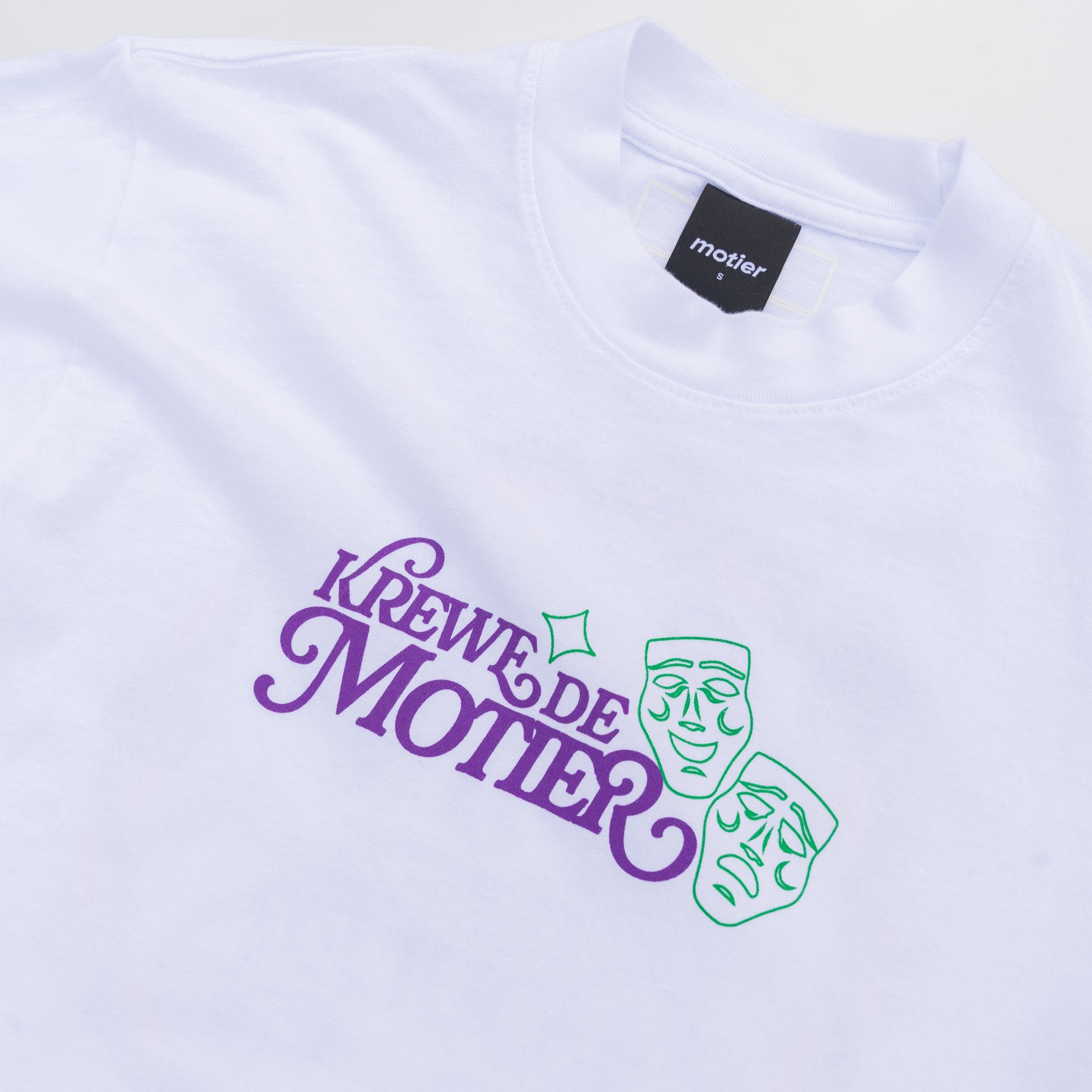 The Krewe De Motier 2025 Luxe Tee (White) - Motier Lafayette 