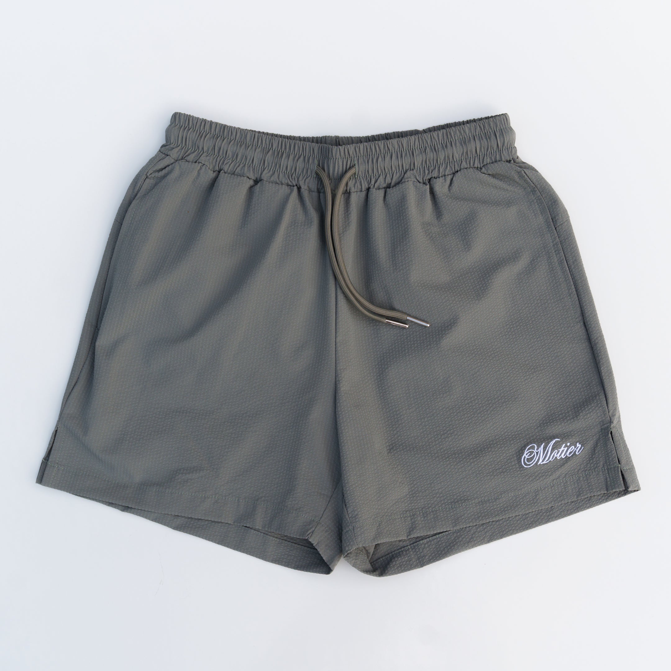 The Winston Seersucker Shorts (Light Sage)