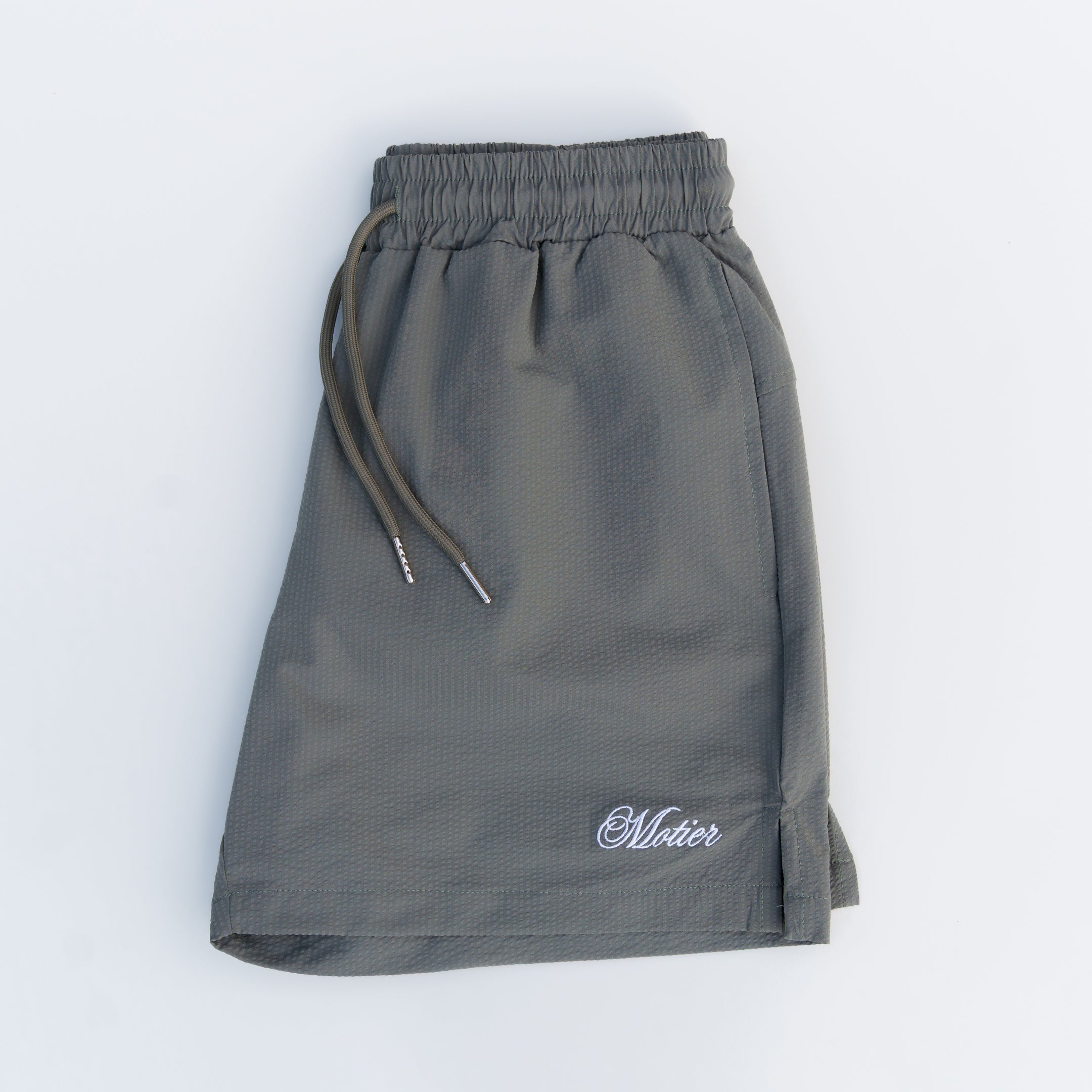 The Winston Seersucker Shorts (Light Sage)