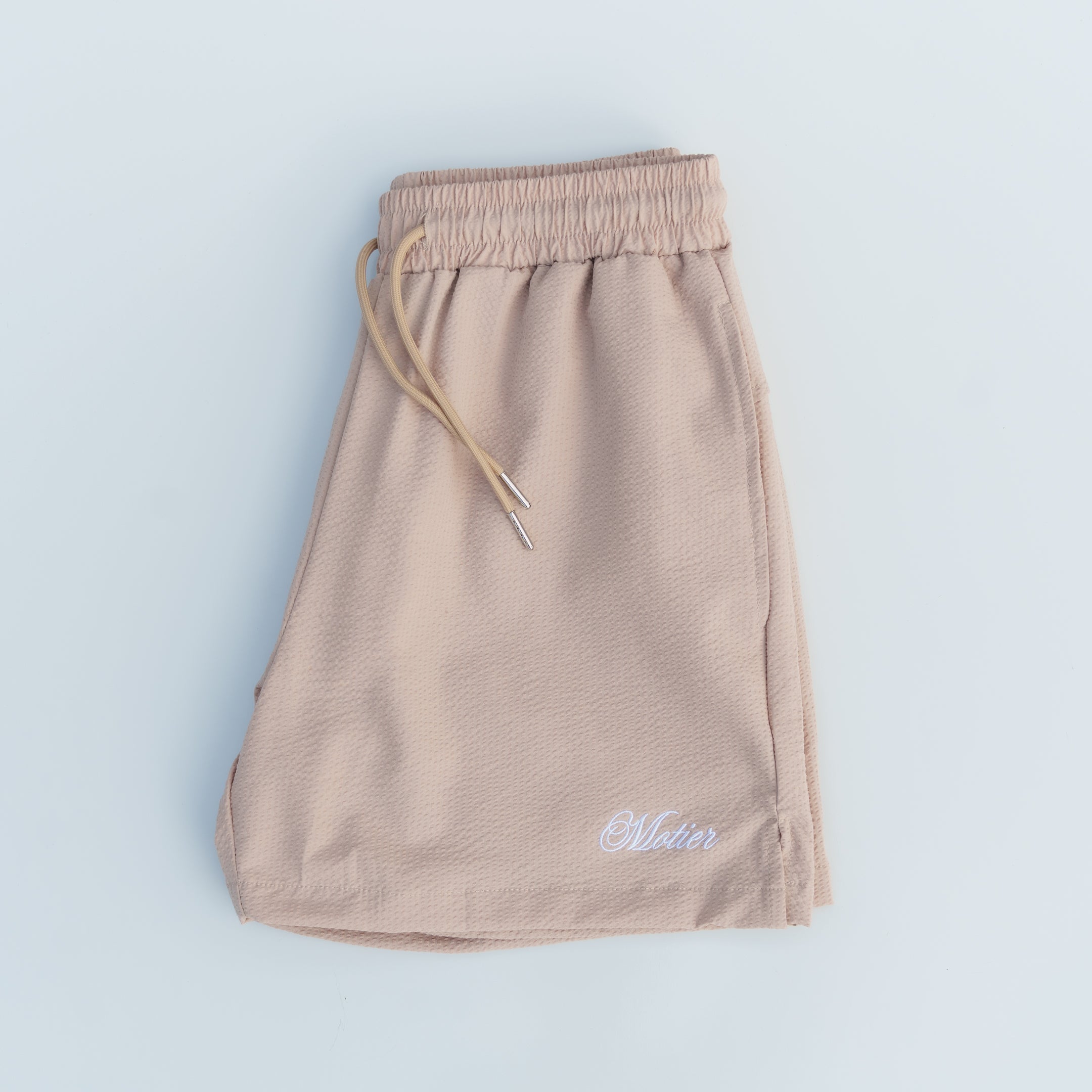 The Winston Seersucker Shorts (Sand Stone)