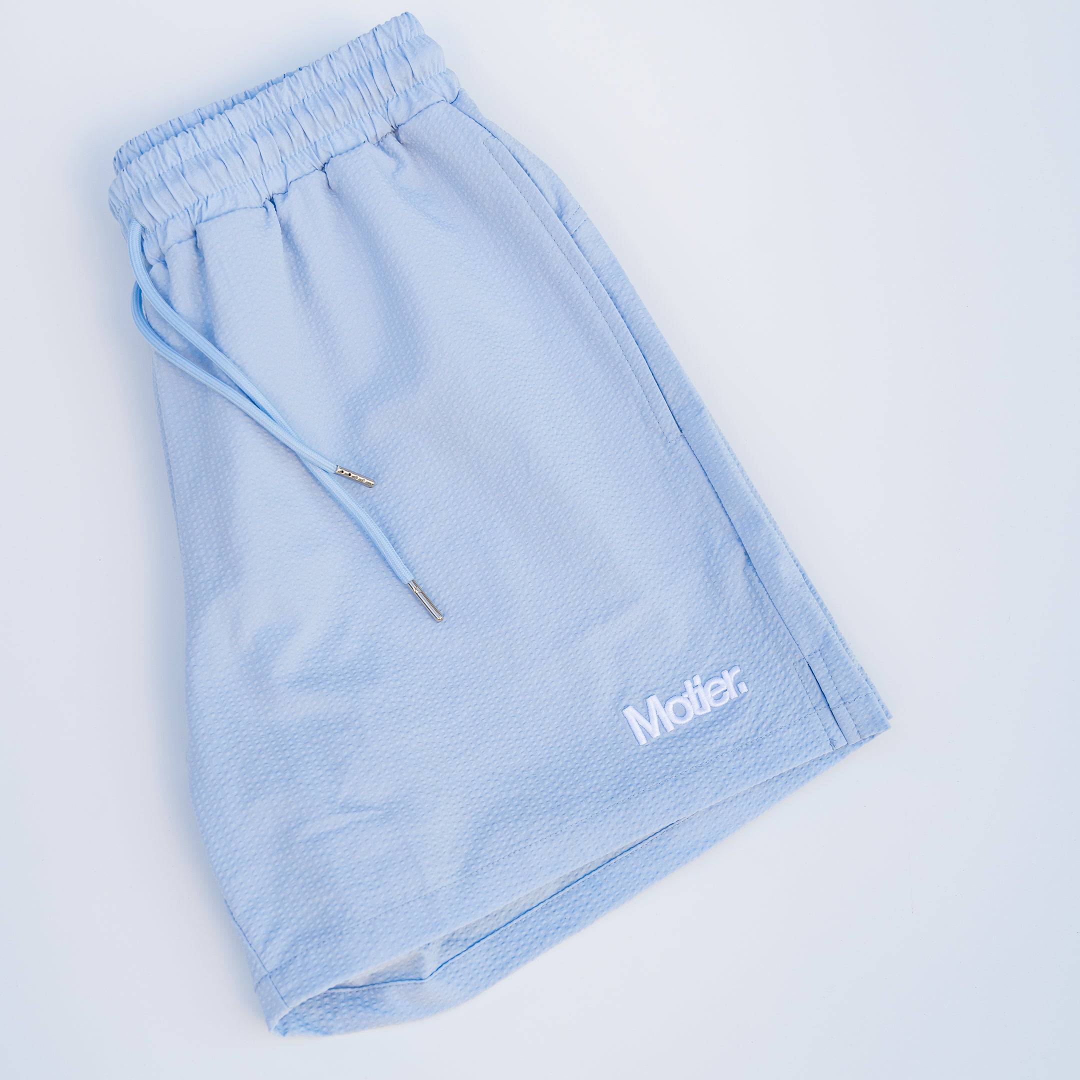 The Winston Seersucker Shorts (Baby Blue) - Motier Lafayette 