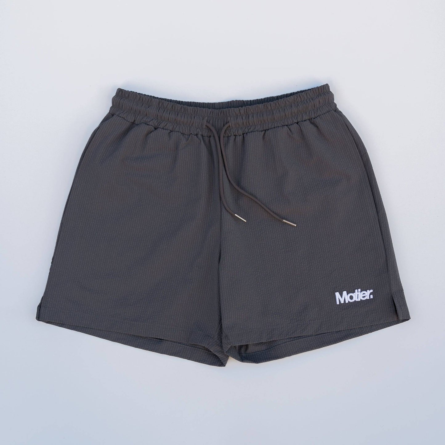 The Winston Seersucker Shorts (Graphite) - Motier Lafayette 