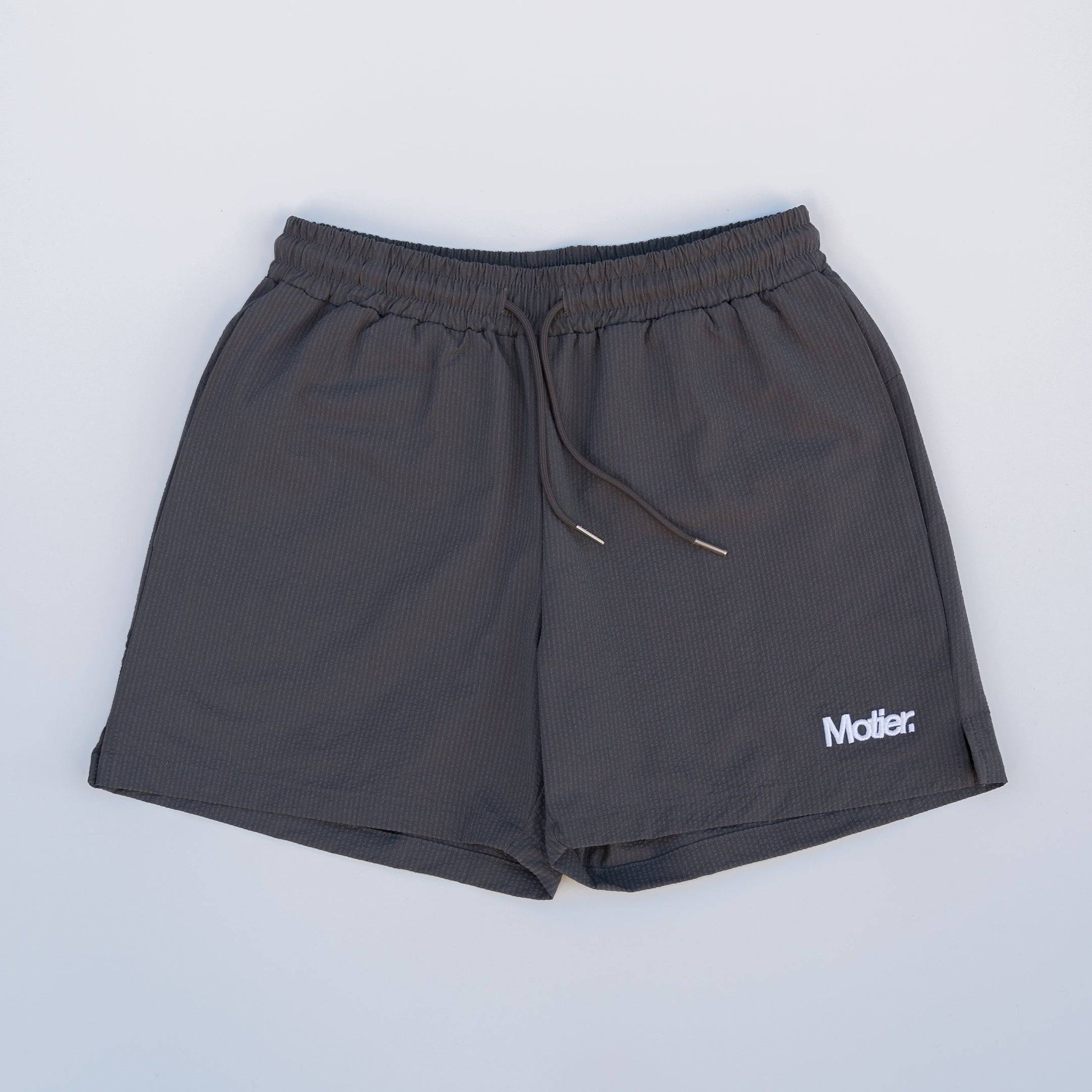 The Winston Seersucker Shorts (Graphite) - Motier Lafayette 