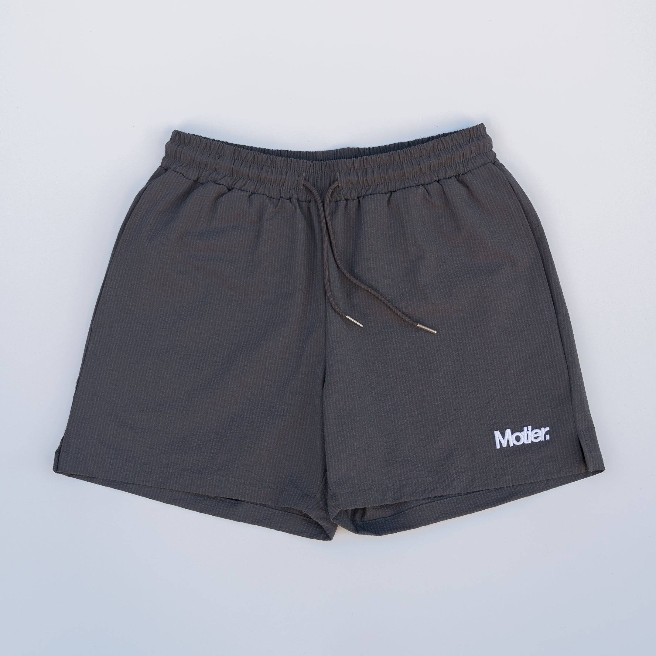 The Winston Seersucker Shorts (Graphite) - Motier Lafayette 
