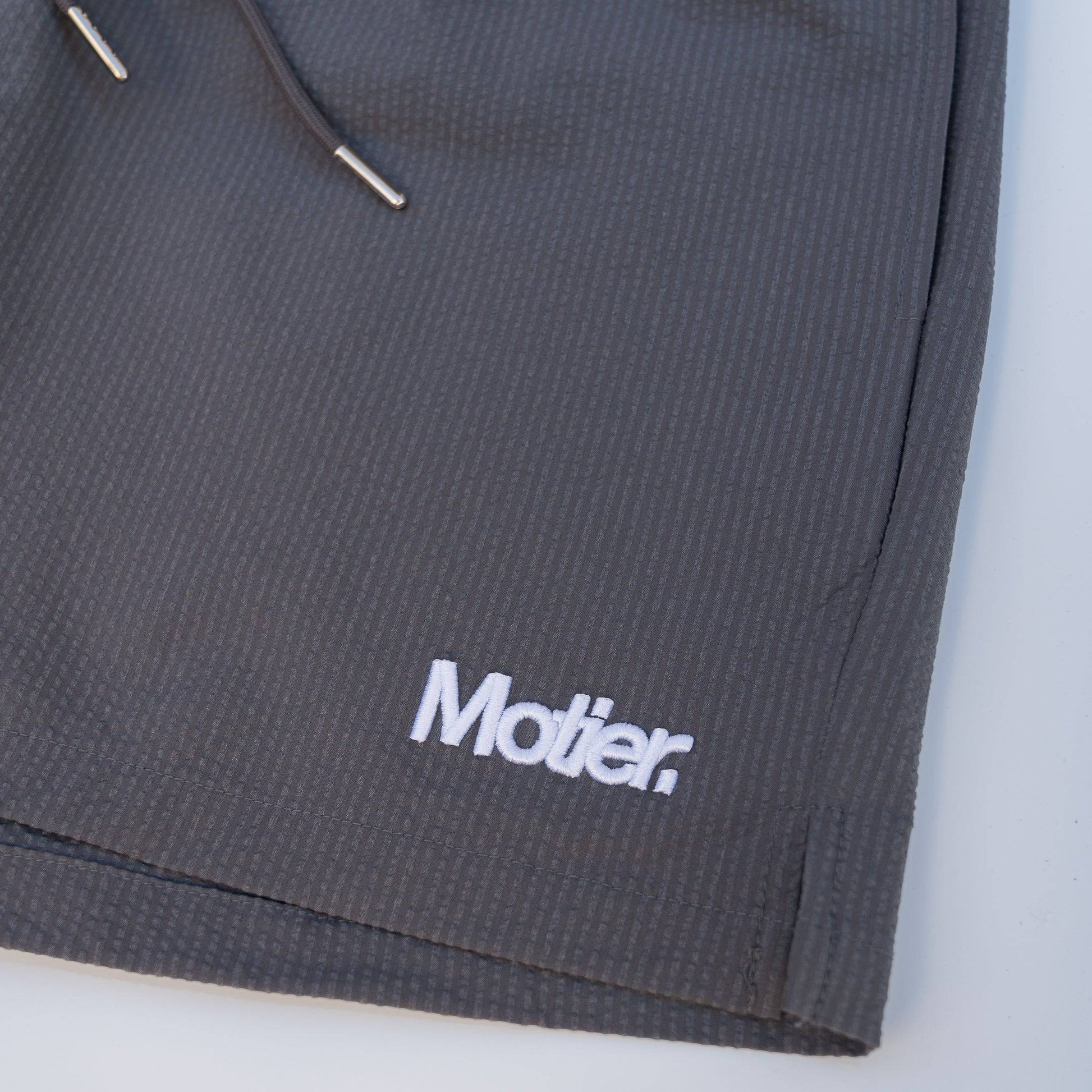 The Winston Seersucker Shorts (Graphite) - Motier Lafayette 