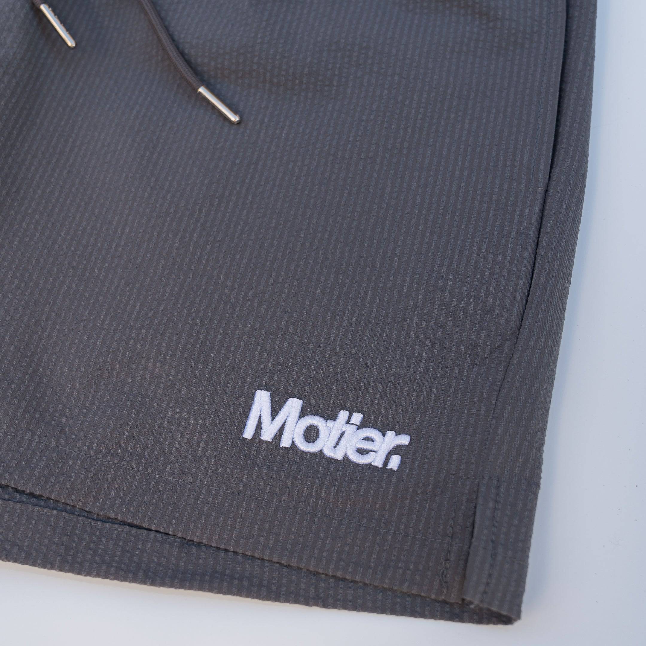 The Winston Seersucker Shorts (Graphite) - Motier Lafayette 
