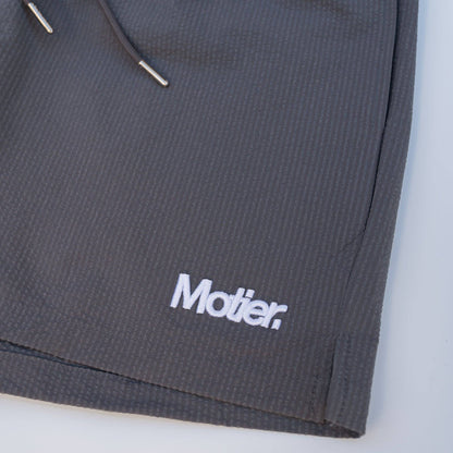 The Winston Seersucker Shorts (Graphite) - Motier Lafayette 