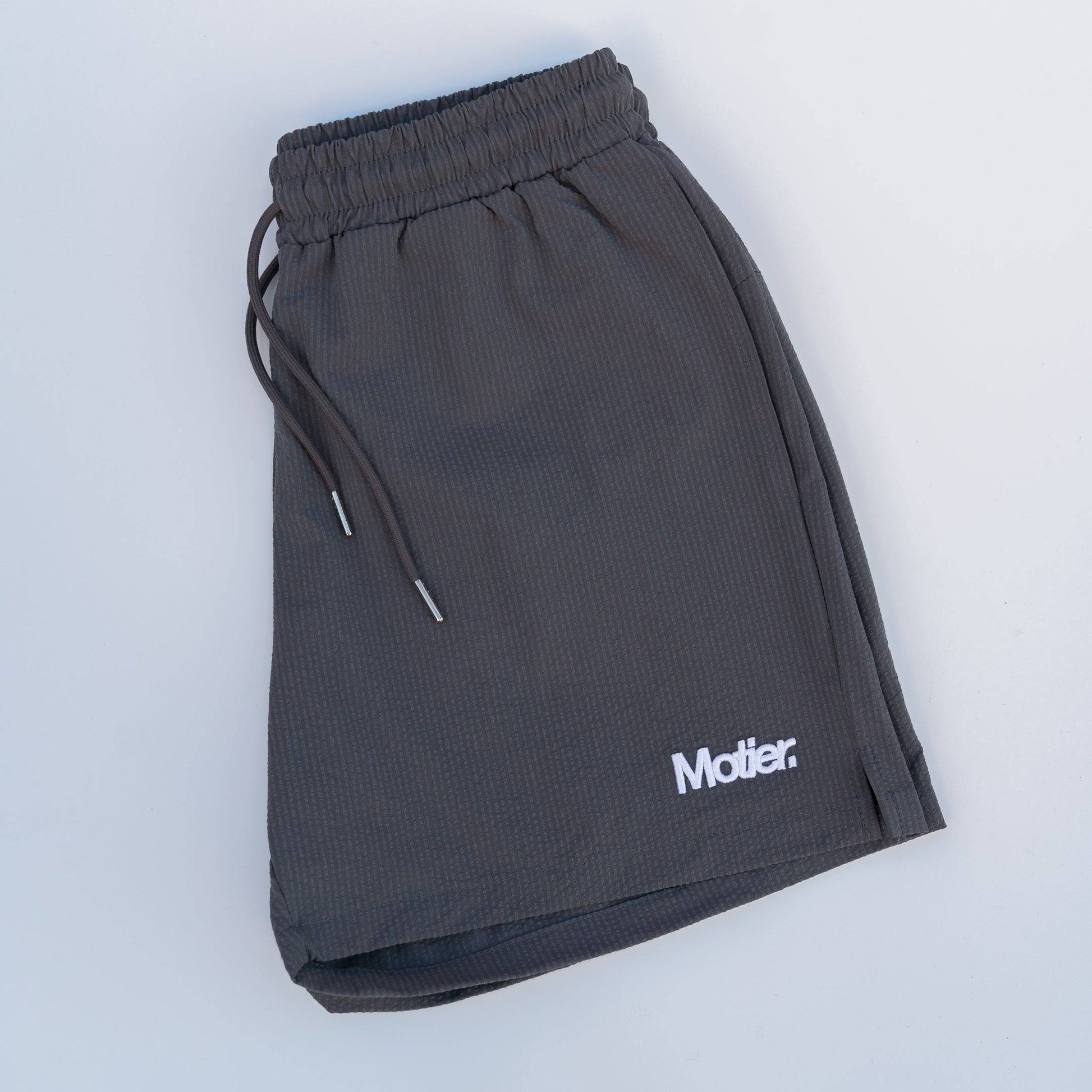 The Winston Seersucker Shorts (Graphite) - Motier Lafayette 