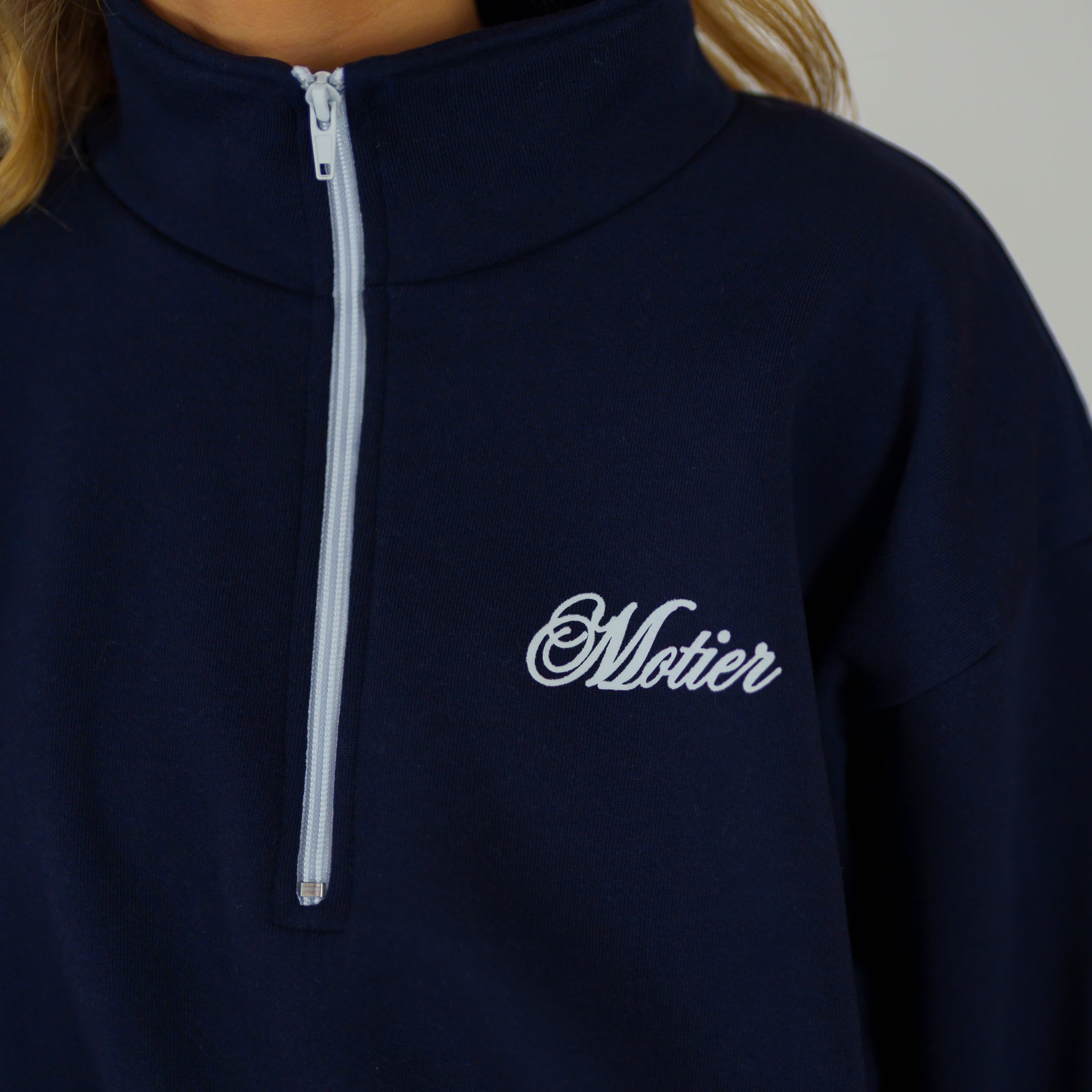 Grand Script Luxe Pullover (Navy)