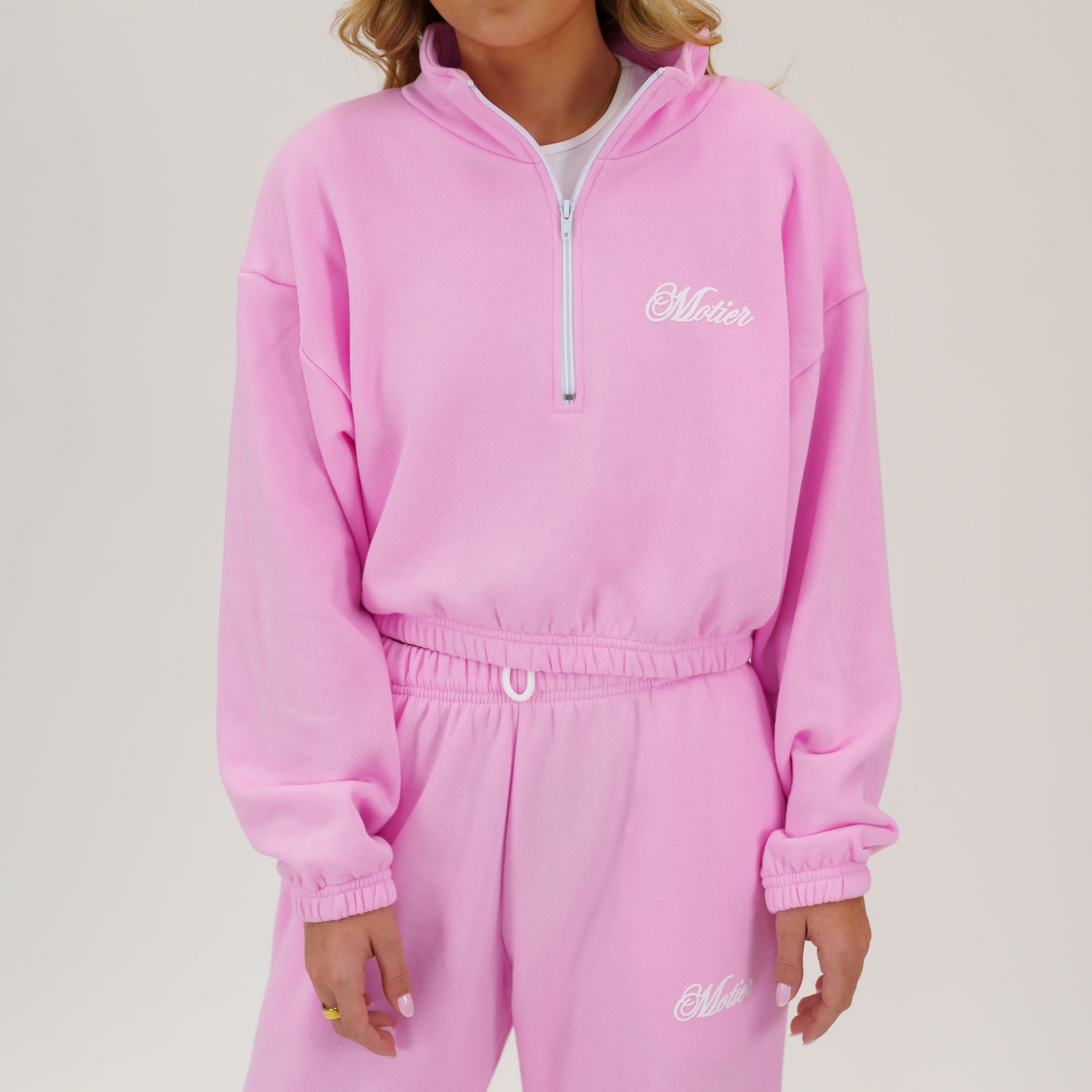 Grand Script Luxe Pullover (Pink)