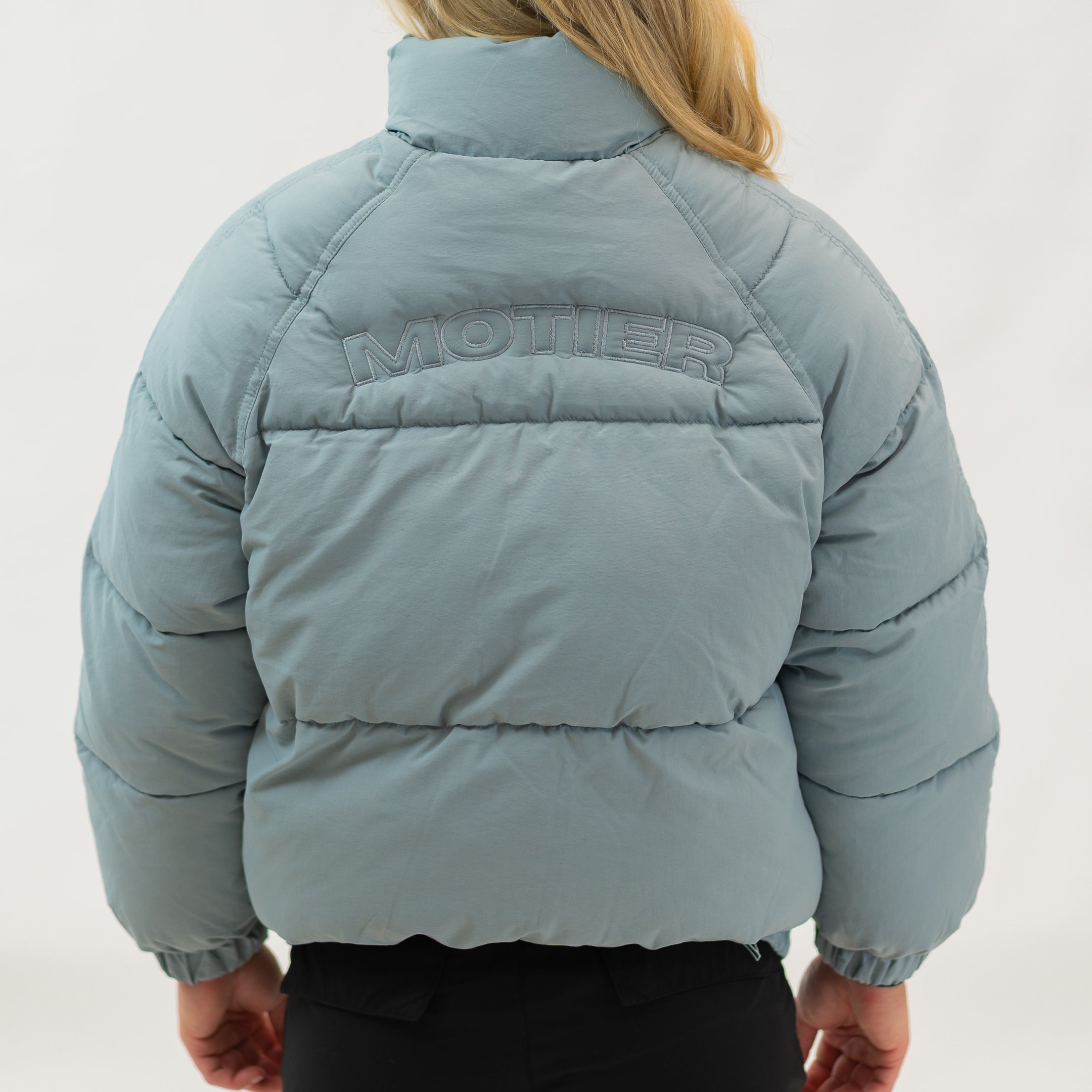 The Motier Women's Horizon Puffer Jacket (Slate Blue) - Motier Lafayette 