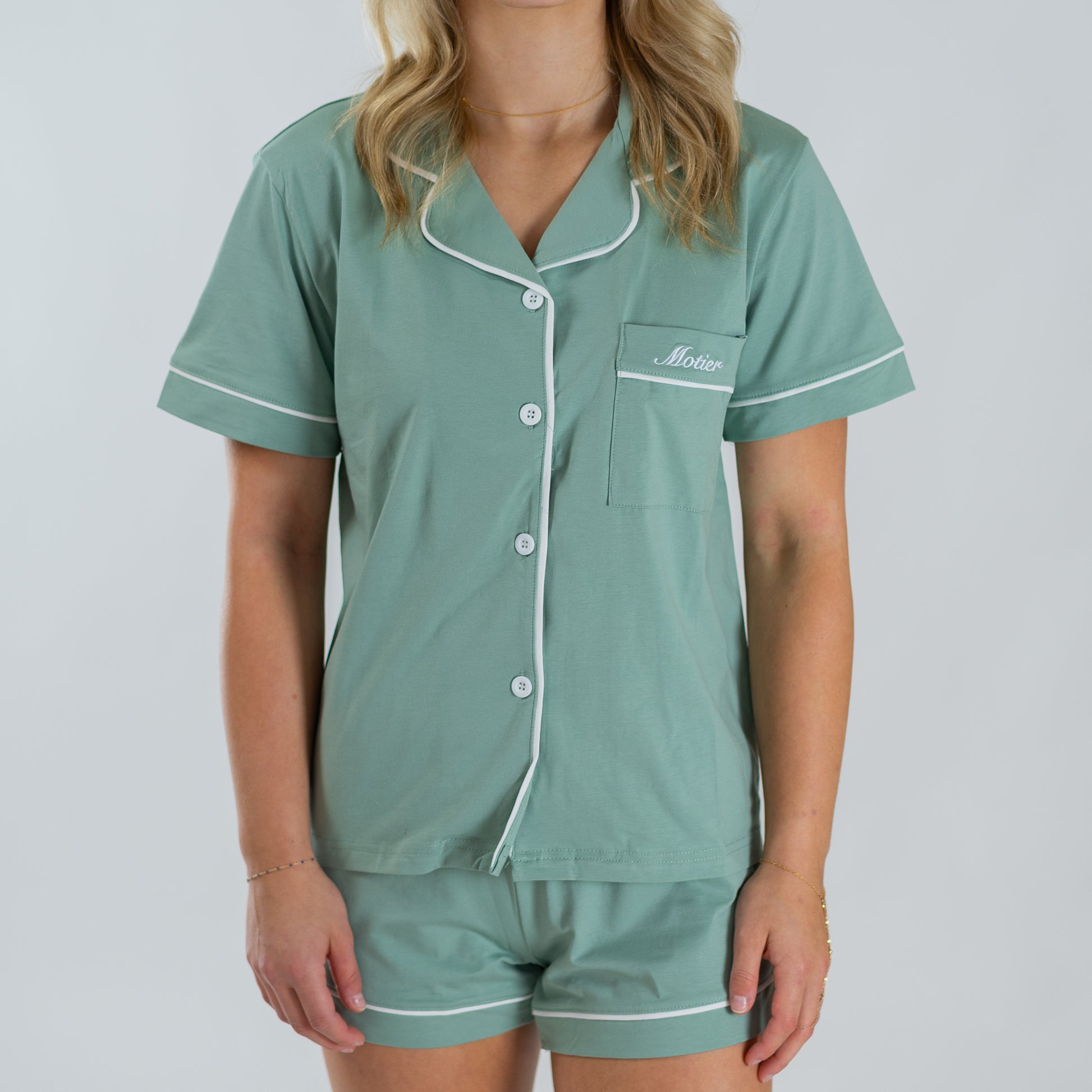 The Motier Essential Pajama Set (Pastel Green) - Motier Lafayette 