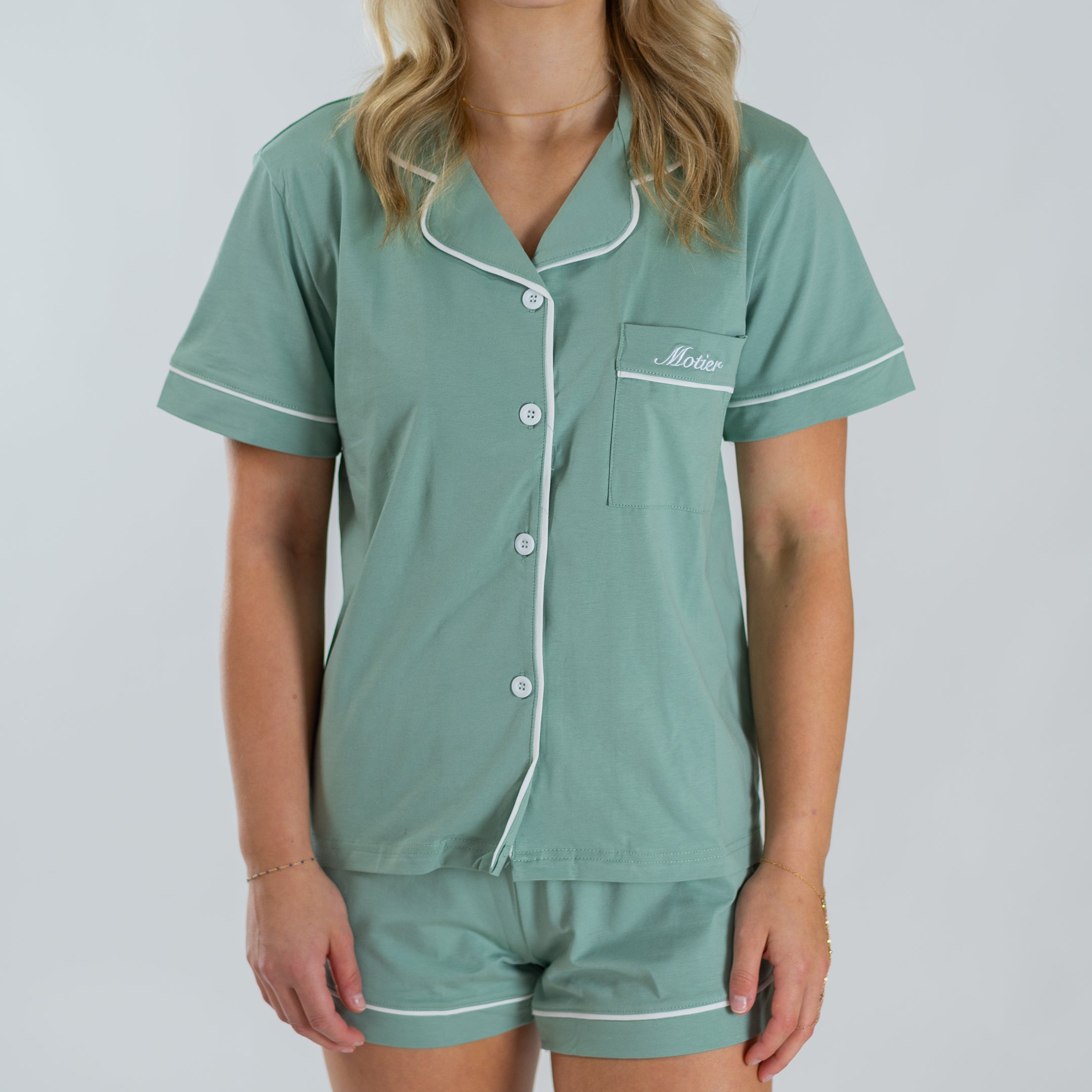 The Motier Essential Pajama Set (Pastel Green) - Motier Lafayette 