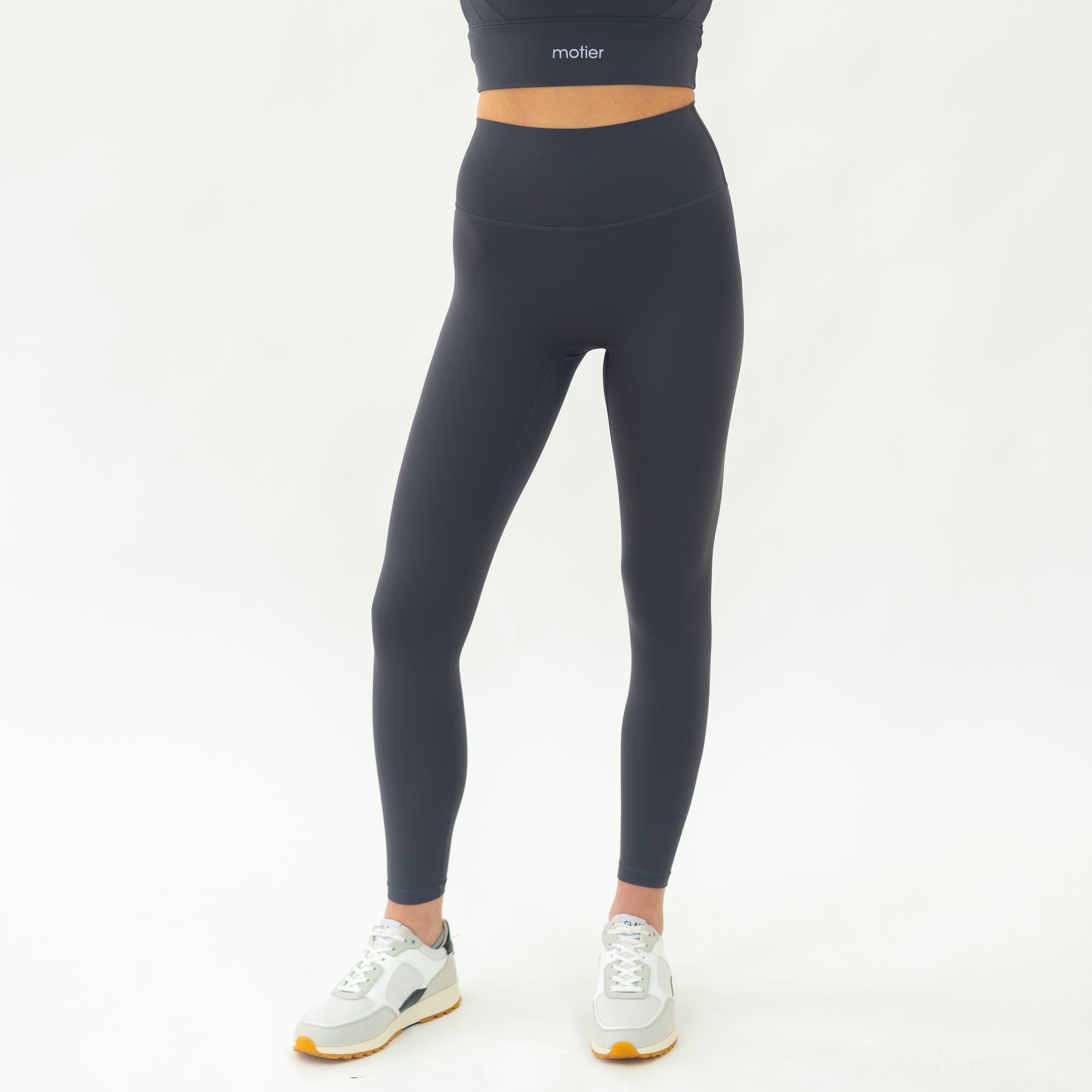 Lycra Seamless Highwaist Leggings (Ash) - Motier Lafayette 