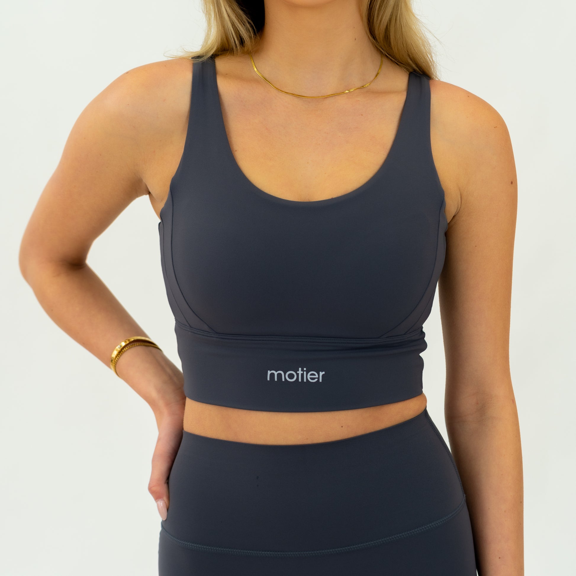 Lycra Seamless Sports Bra (Ash) - Motier Lafayette 