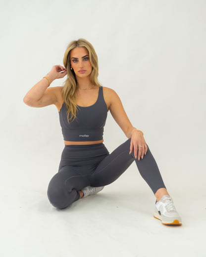 Lycra Seamless Sports Bra (Ash) - Motier Lafayette 