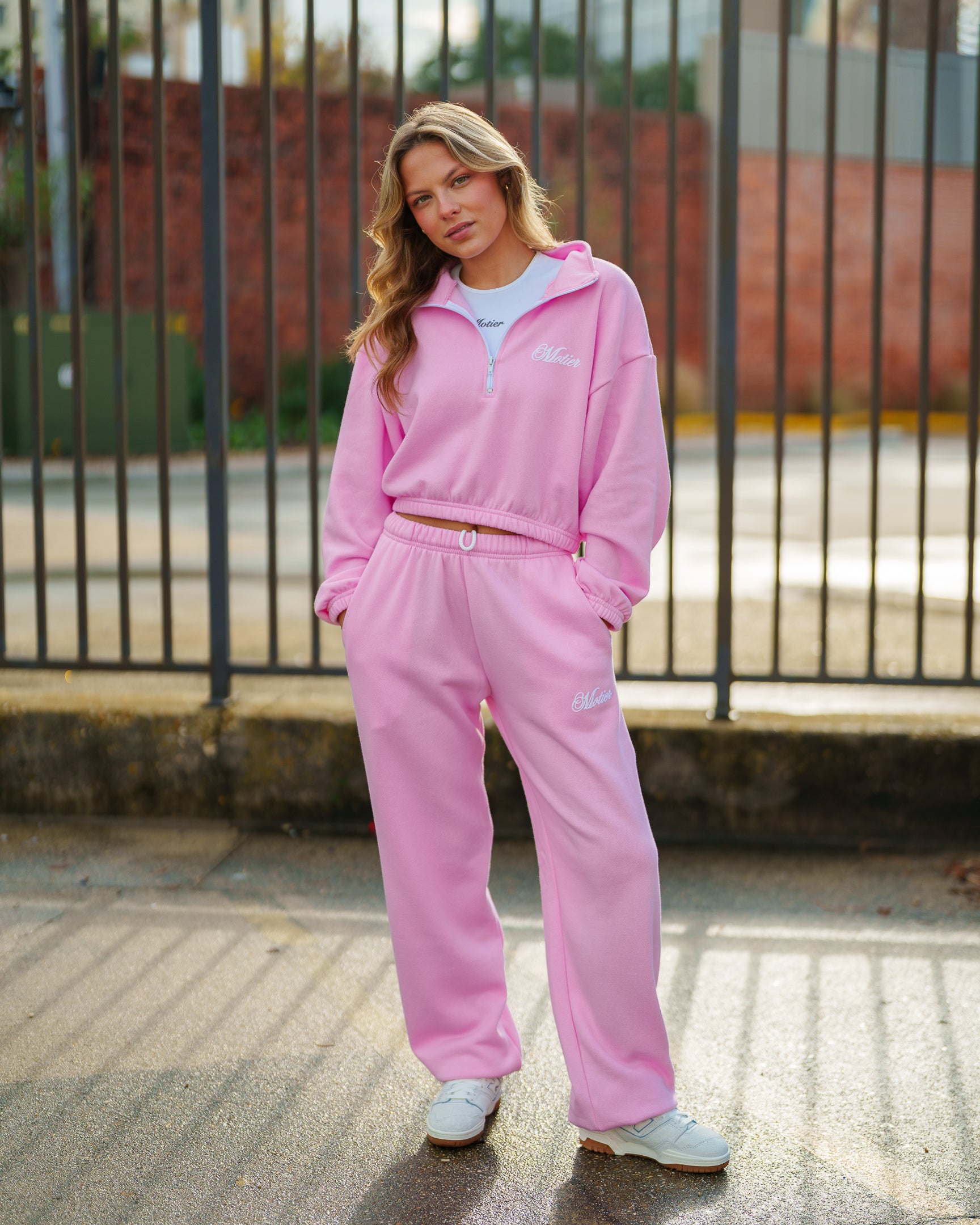 Grand Script Luxe Sweatpants (Pink)