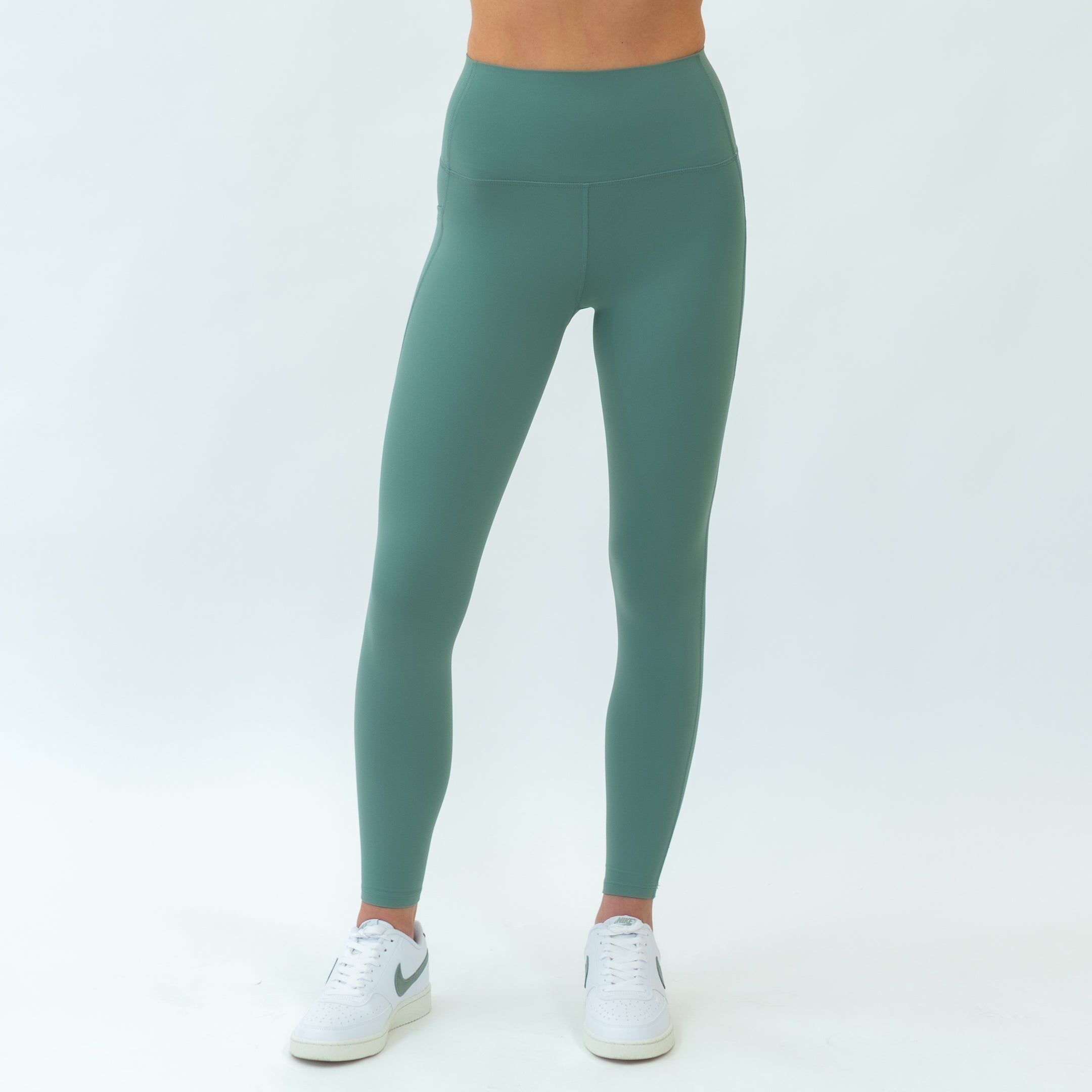 Lycra Contour Highwaist Leggings (Sage) - Motier Lafayette 