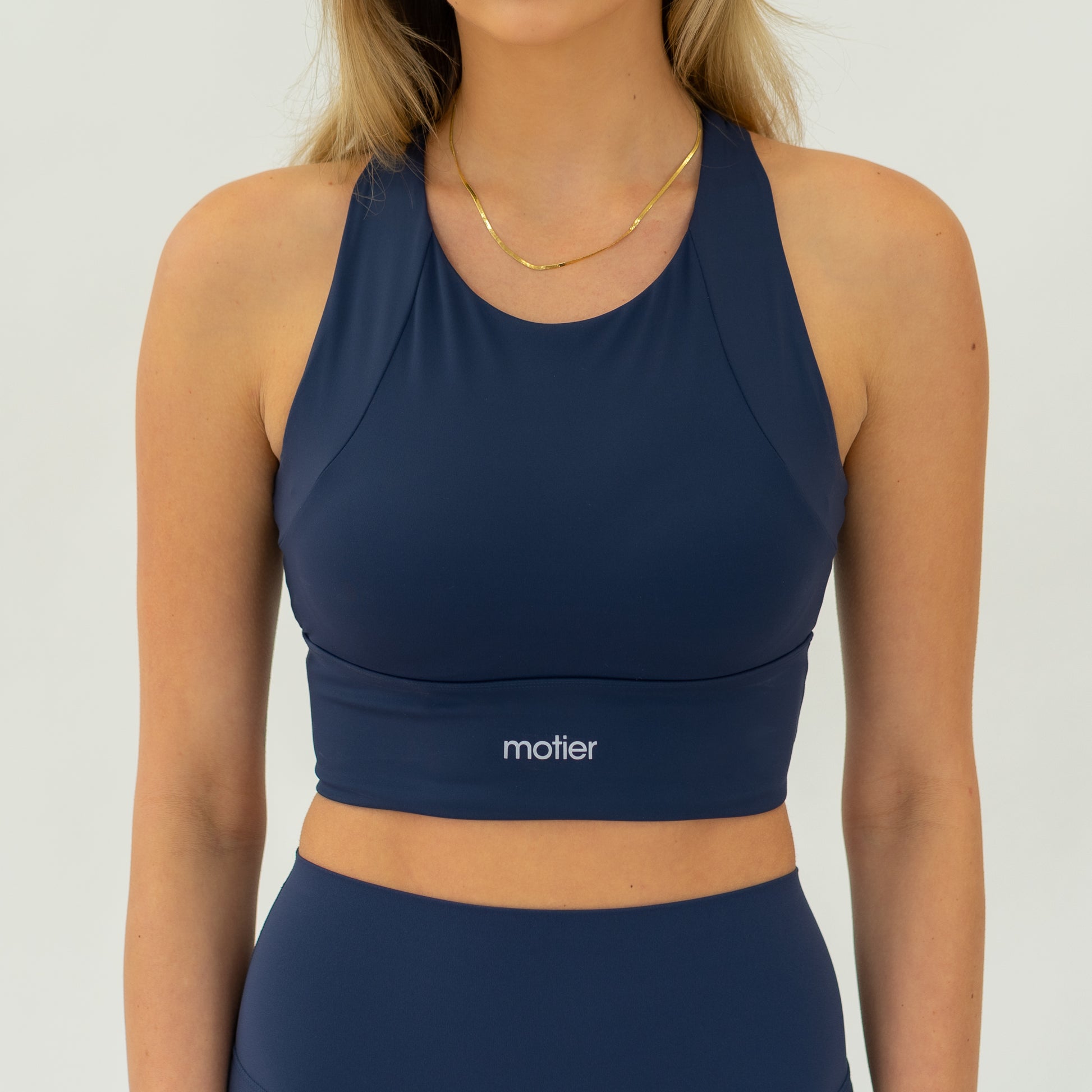 Vita Molded Cup Sports Bra (Navy) - Motier Lafayette 