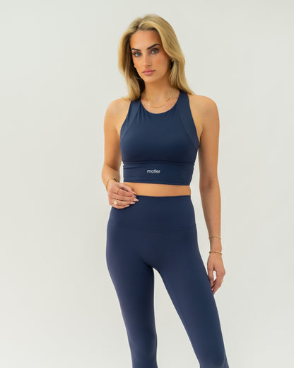 Vita Molded Cup Sports Bra (Navy) - Motier Lafayette 