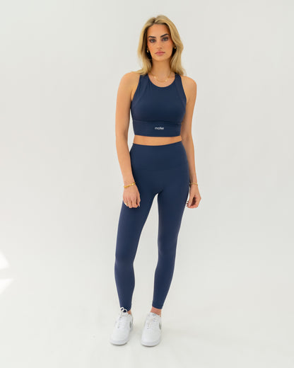 Vita Molded Cup Sports Bra (Navy) - Motier Lafayette 