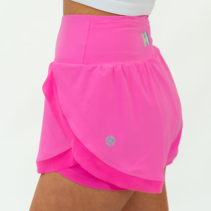 Nyx Mesh Active Shorts (Pink) - Motier Lafayette 