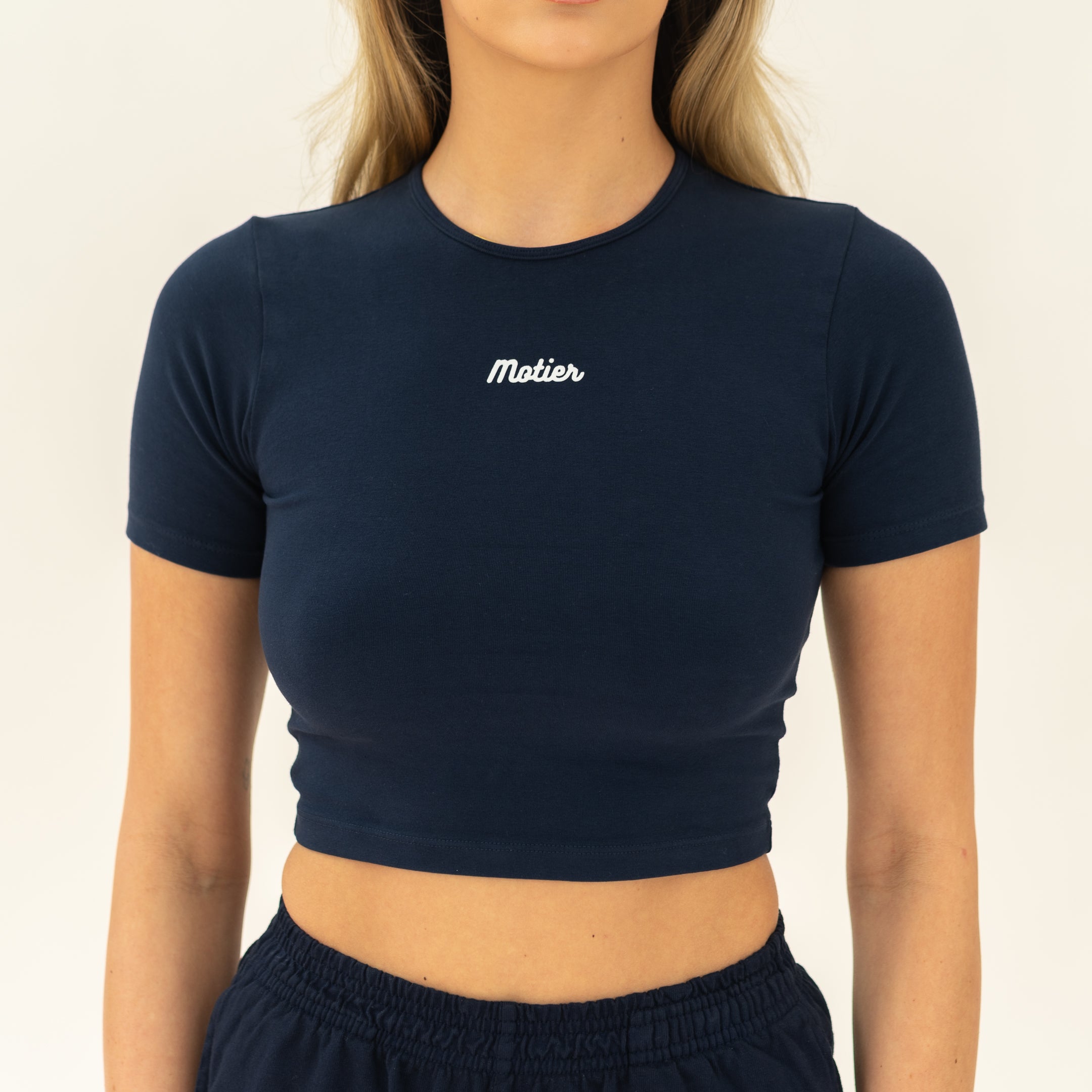 The Core Pin Script Crop (Navy) - Motier Lafayette 