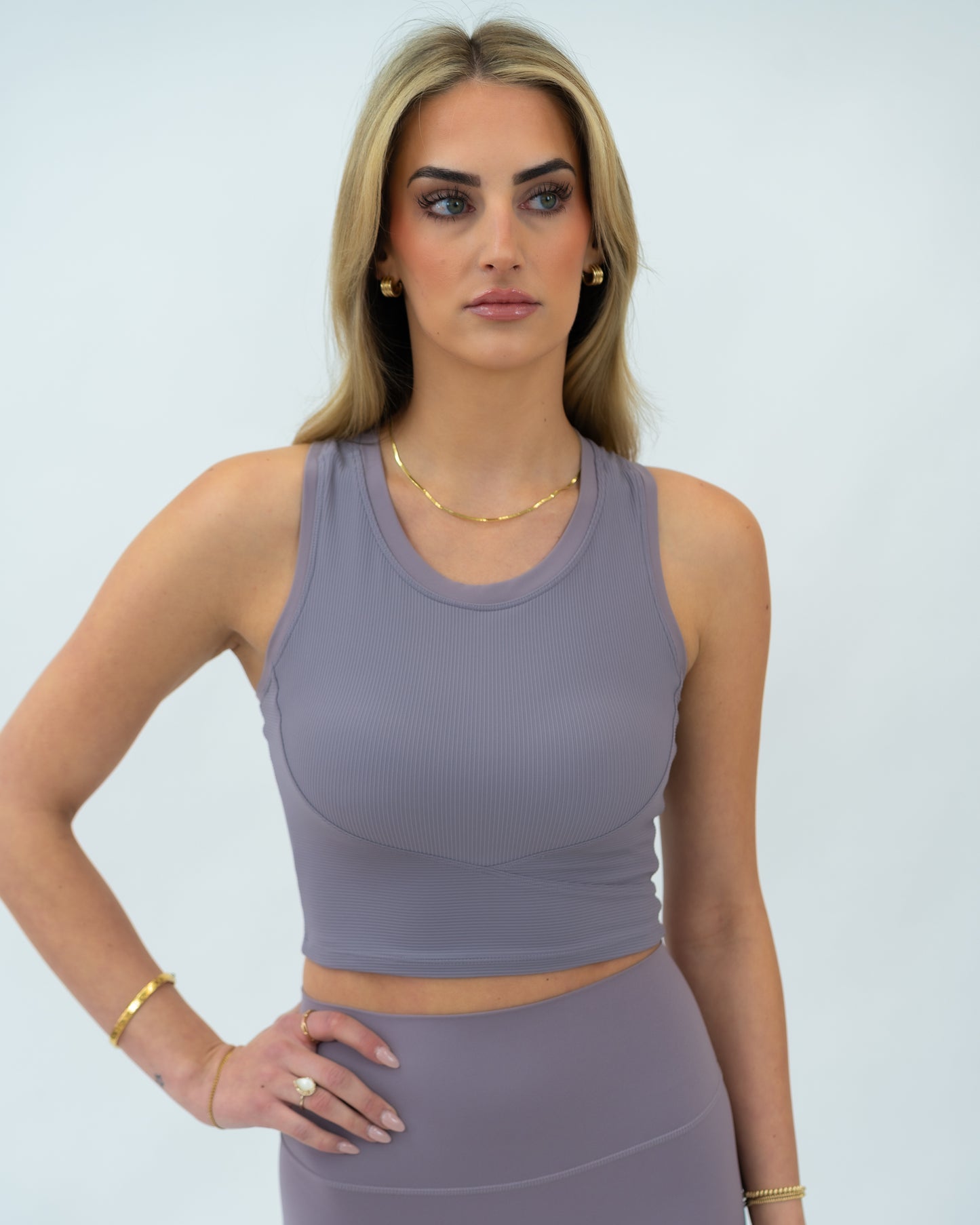 Contour Ribbed Active Tank (Plum) - Motier Lafayette 