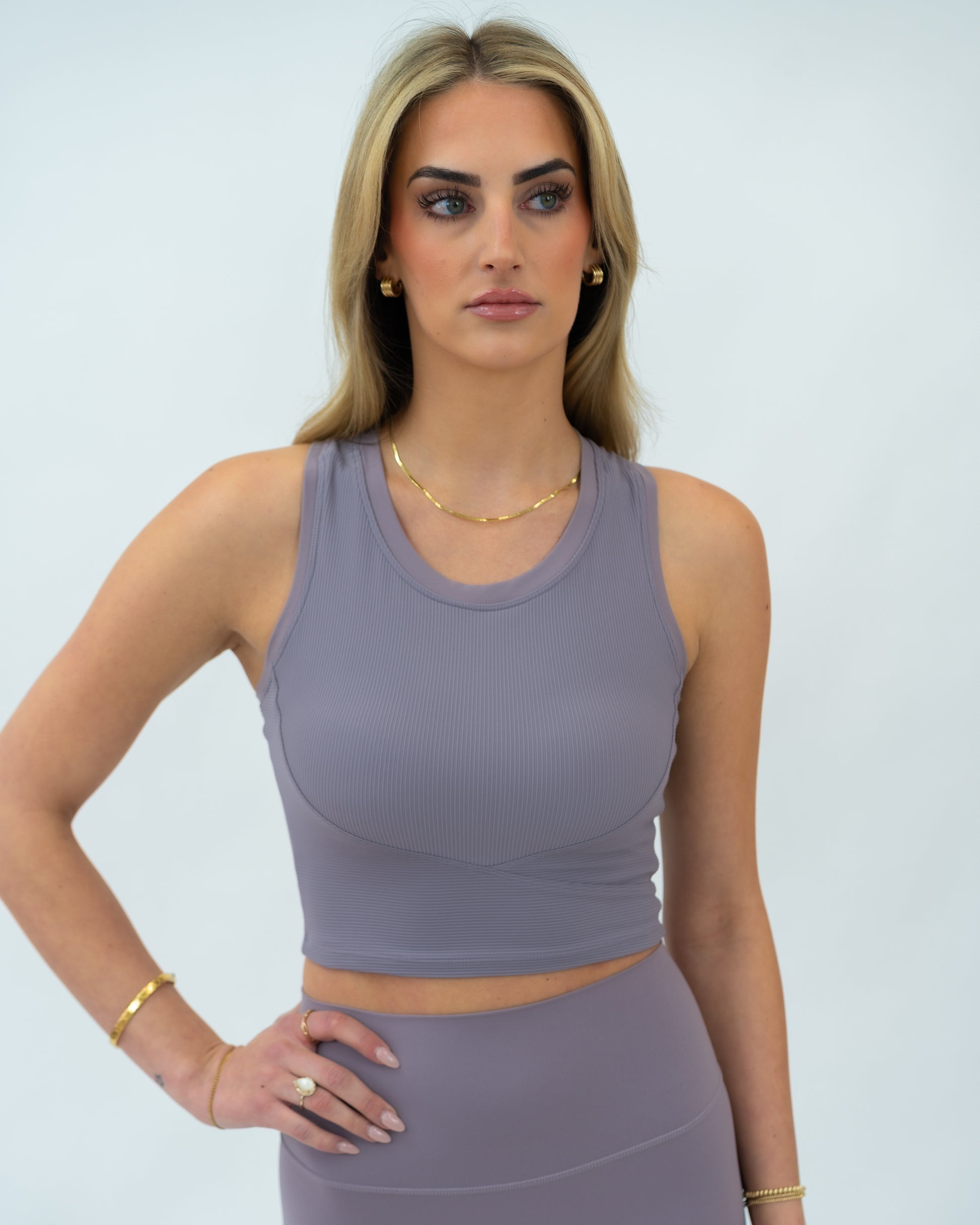 Contour Ribbed Active Tank (Plum) - Motier Lafayette 