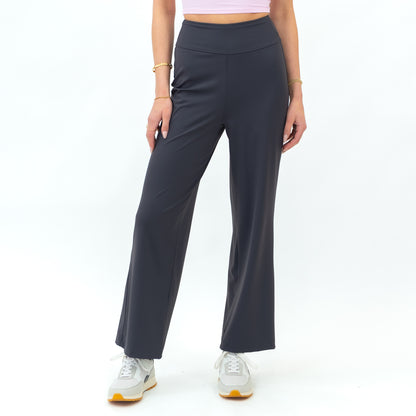 The Motier Essential Wide Leg Pant (Graphite) - Motier Lafayette 