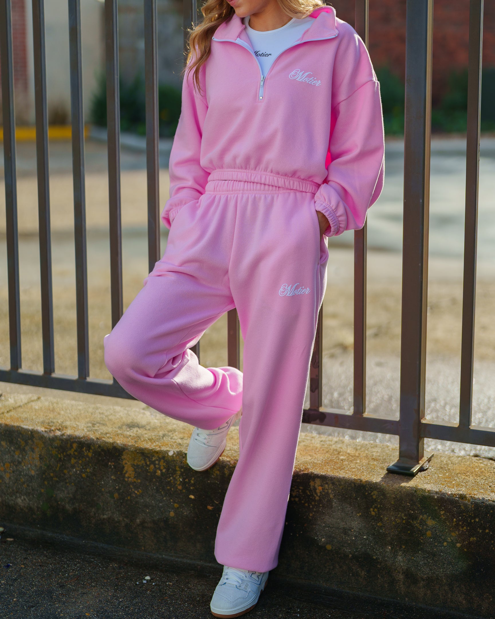 Grand Script Luxe Sweatpants (Pink)