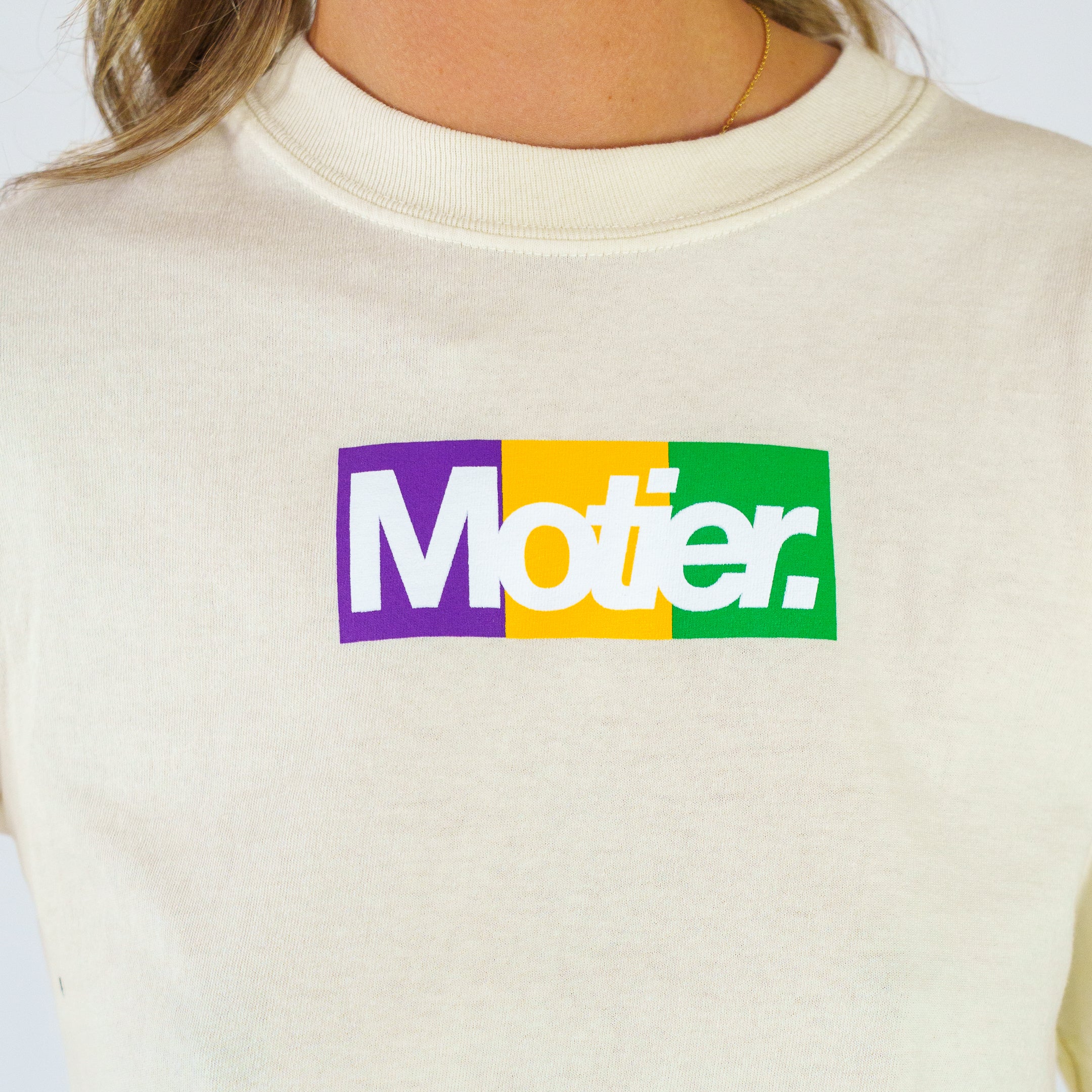 The Mardi Gras Box Luxe Crop (Cream)