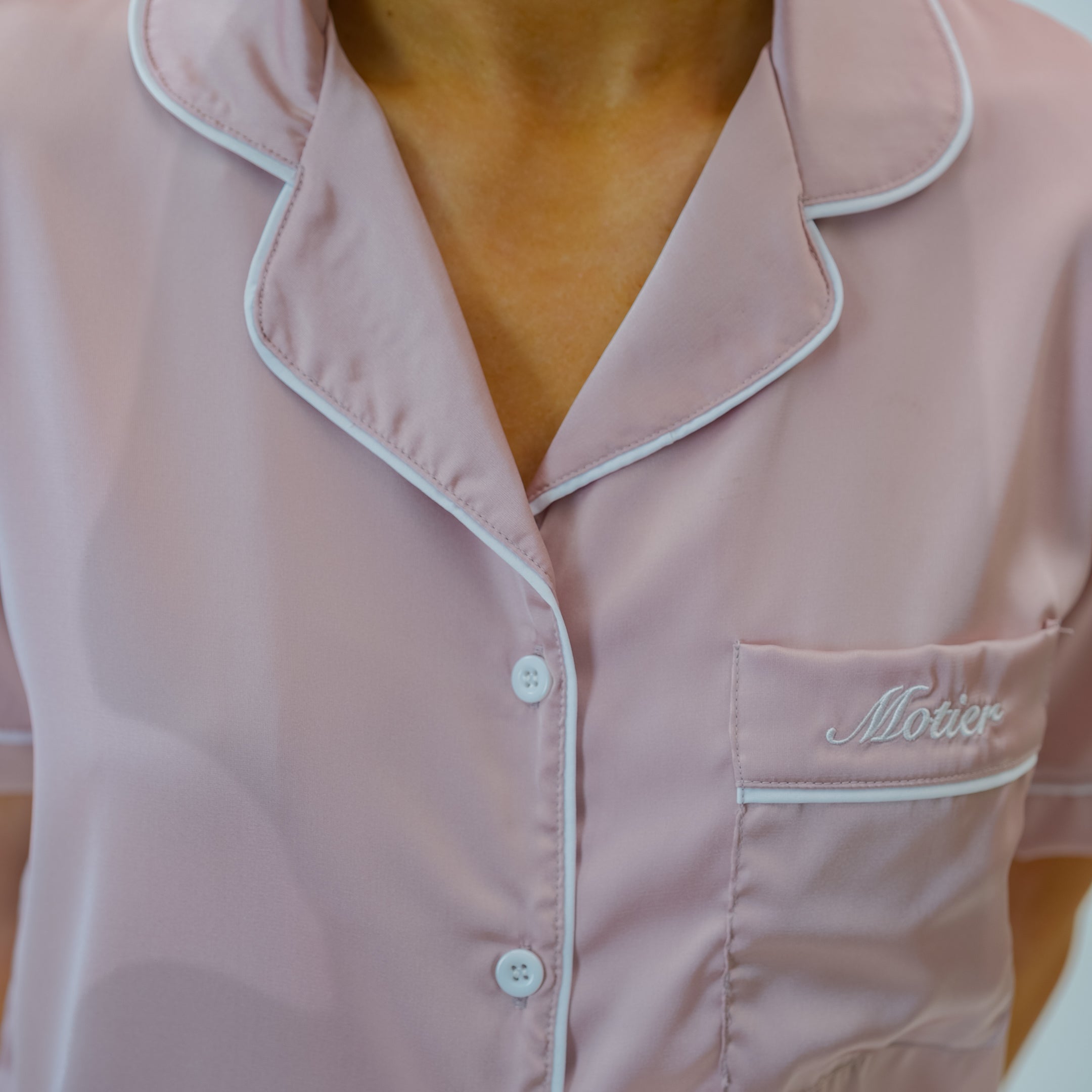 The Motier Silk Pajama Set (Rosé) - Motier Lafayette 