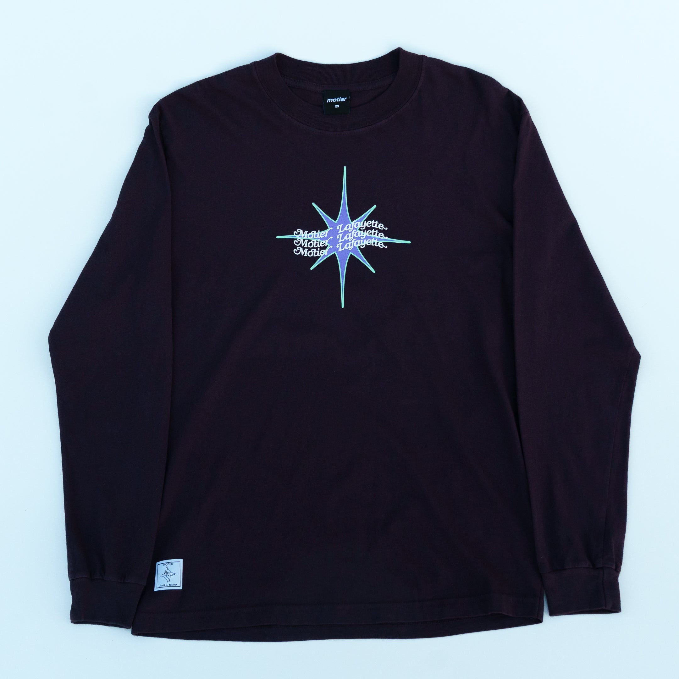 The World is Yours Luxe Long Sleeve Signature Tee (Eclipse) - Motier Lafayette 