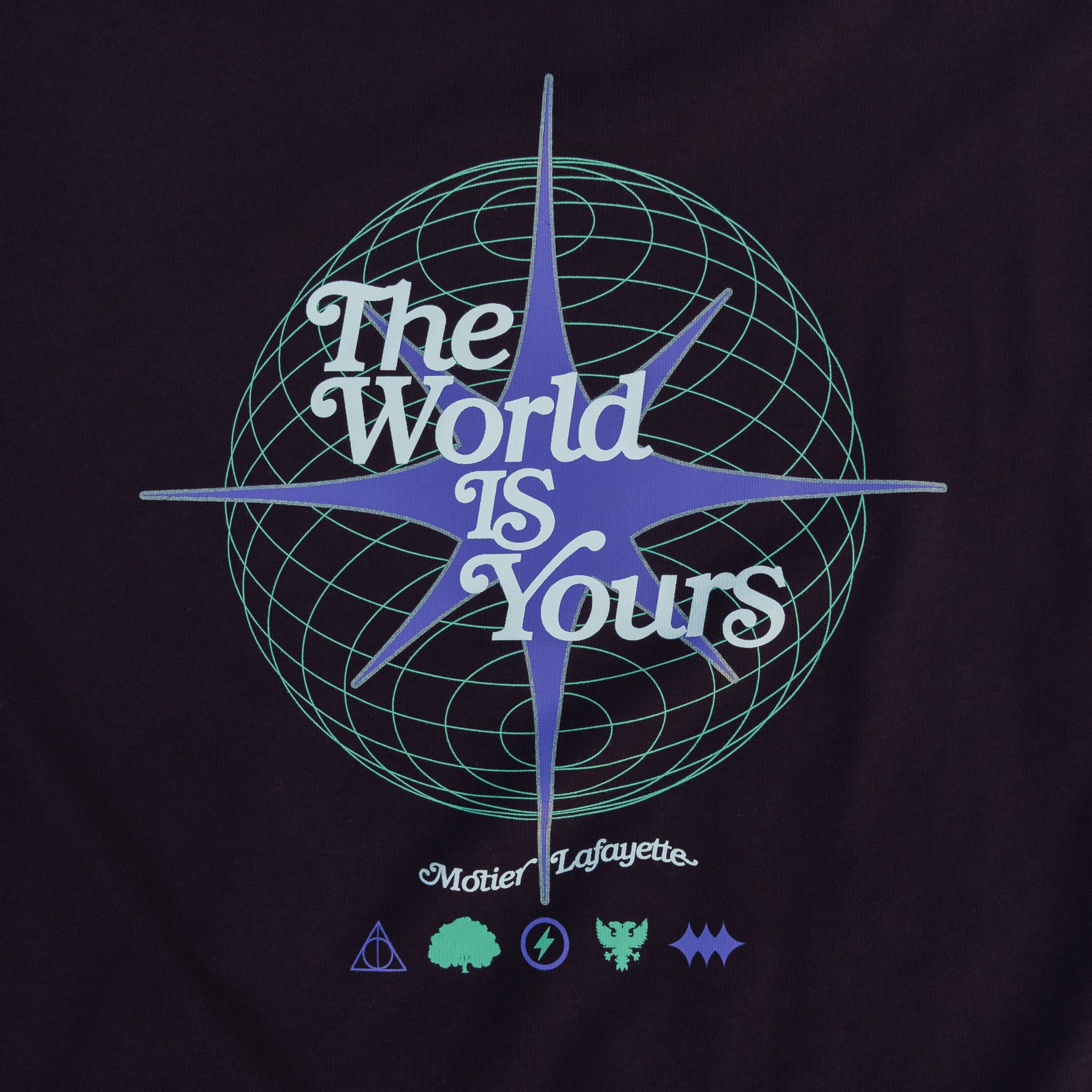 The World is Yours Luxe Long Sleeve Signature Tee (Eclipse) - Motier Lafayette 