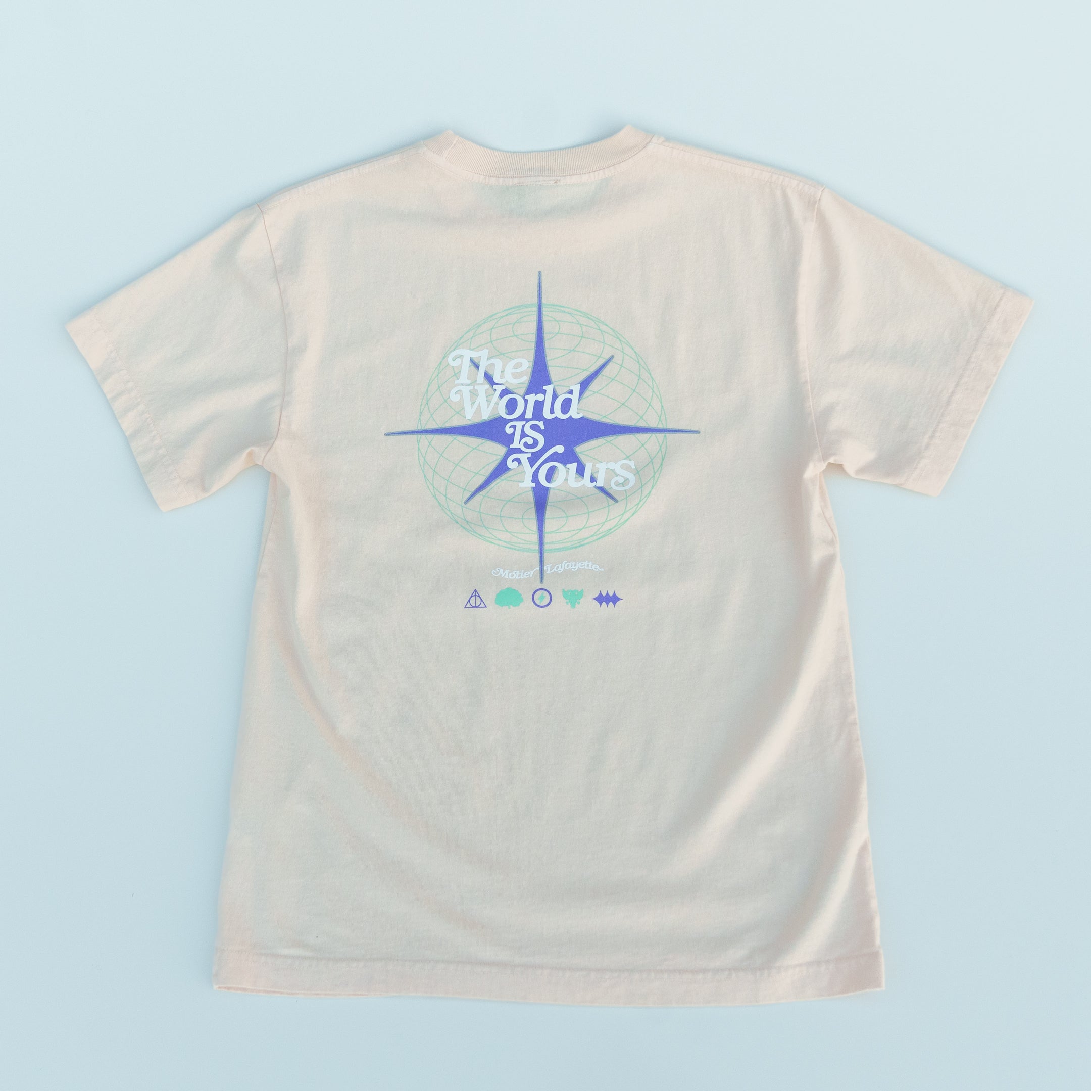 The World is Yours Luxe Premium Tee (Vanilla Cream) - Motier Lafayette 