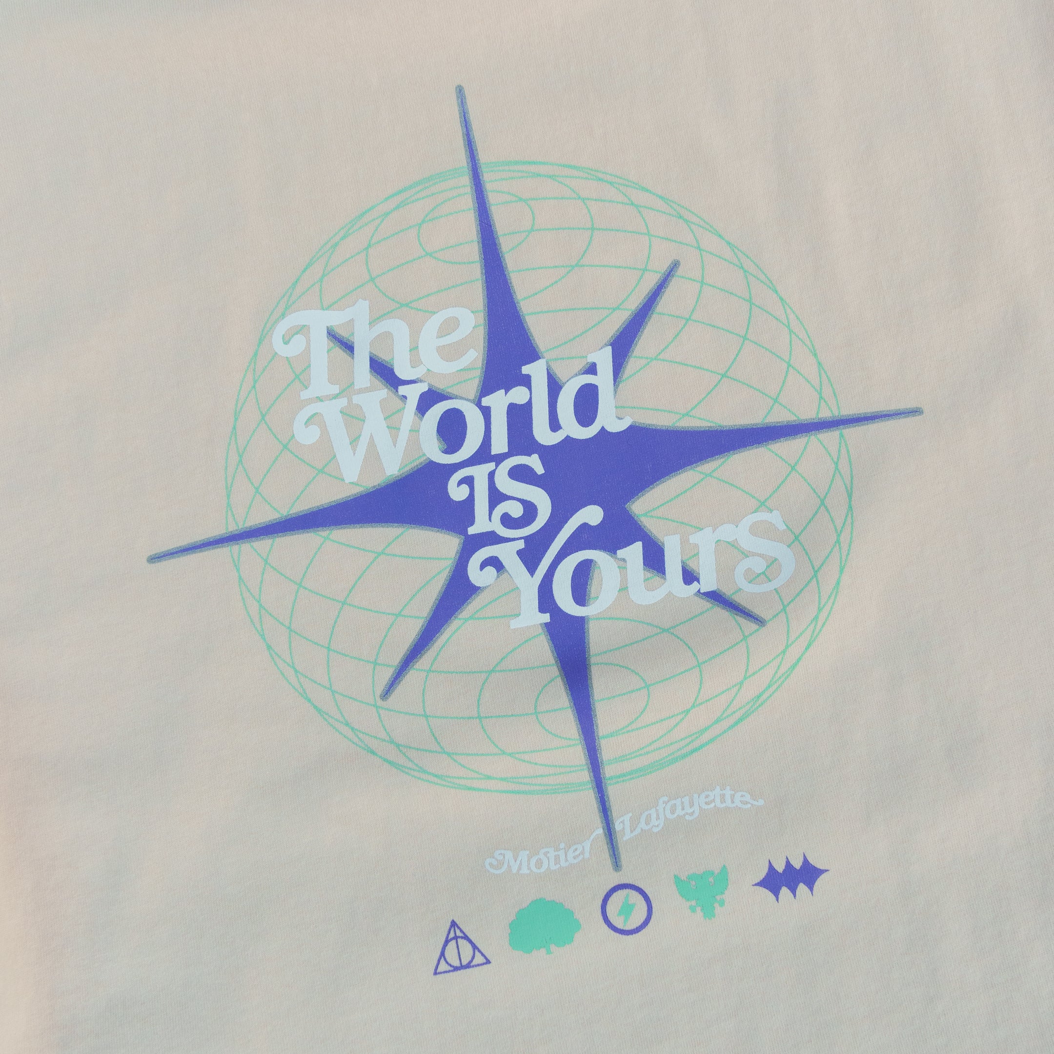 The World is Yours Luxe Premium Tee (Vanilla Cream) - Motier Lafayette 