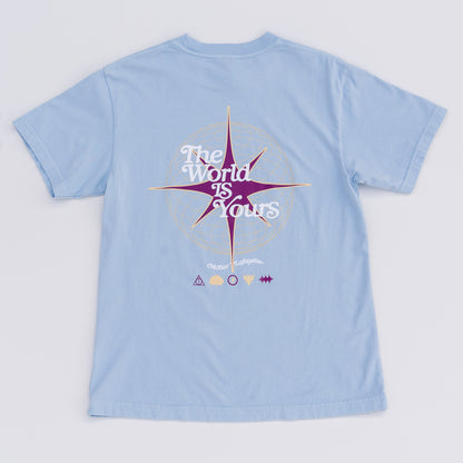 The World Is Yours Luxe Tee (Celestial Blue)