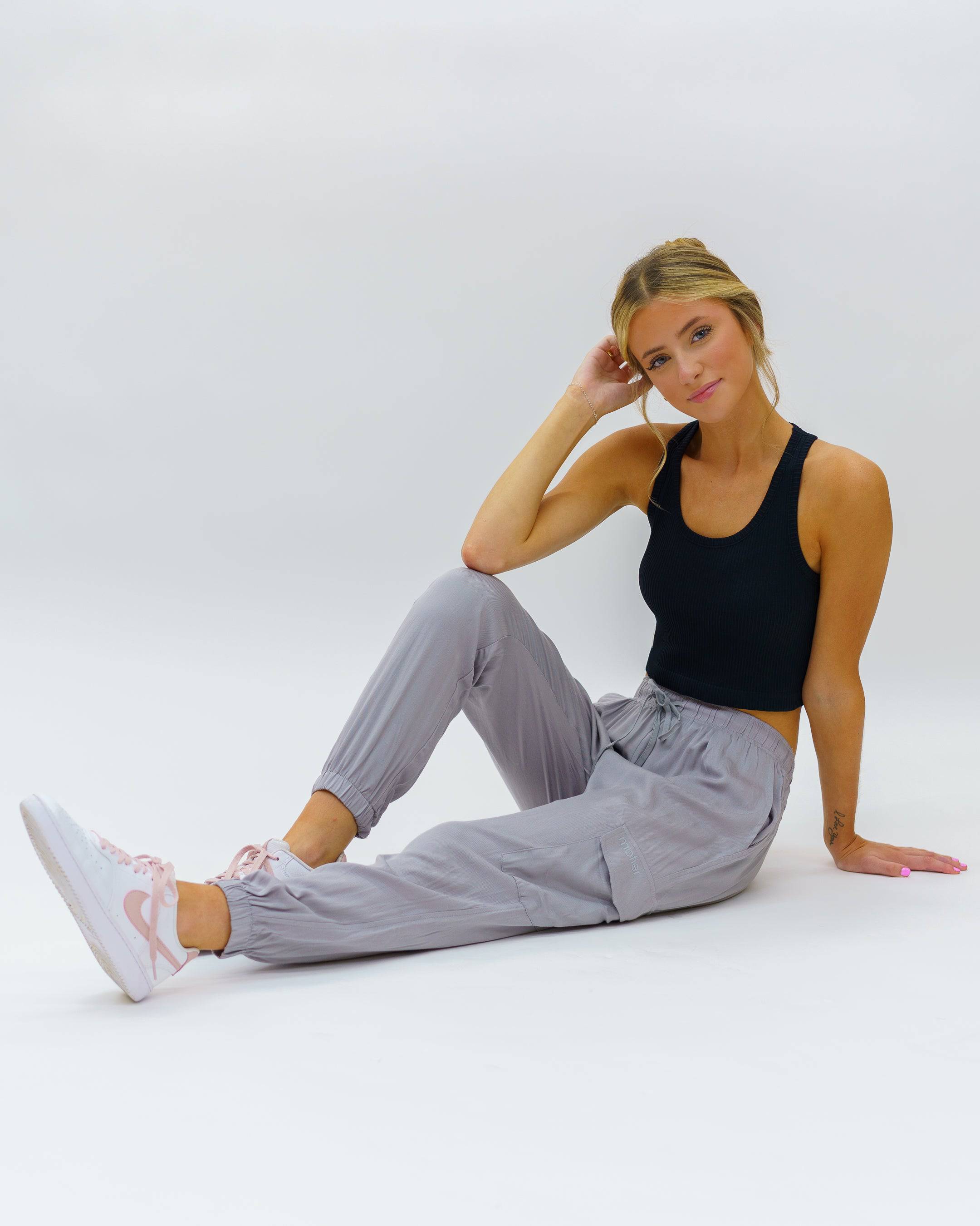 Woven Cargo Jogger Pant (Grey) - Motier Lafayette 