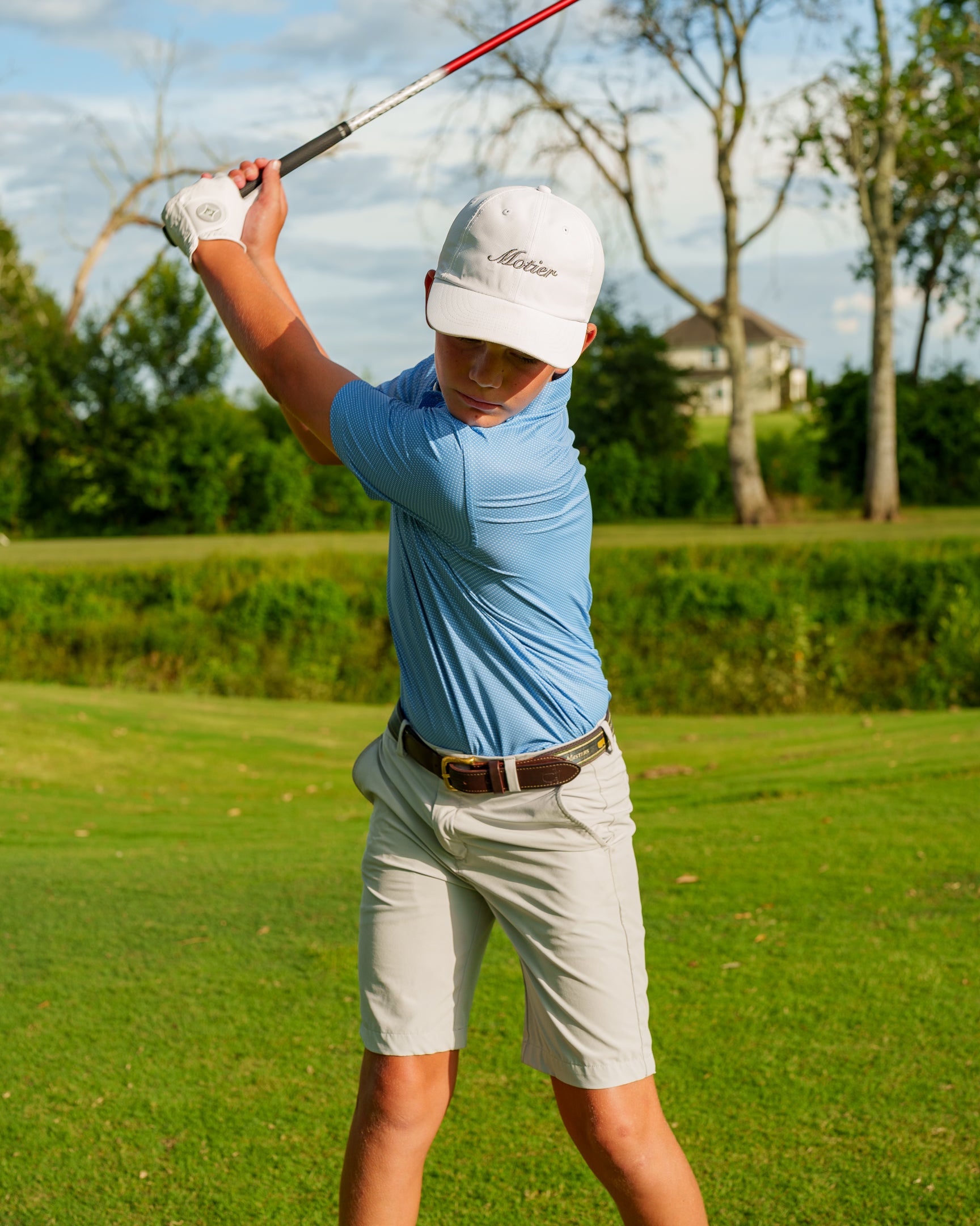 The Motier Youth Tour Dotted Polo (Ocean Blue)