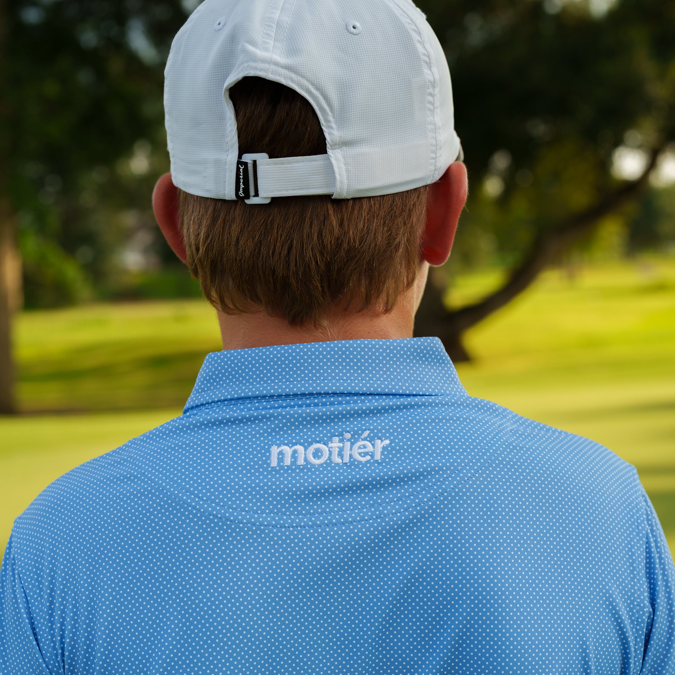 The Motier Youth Tour Dotted Polo (Ocean Blue)