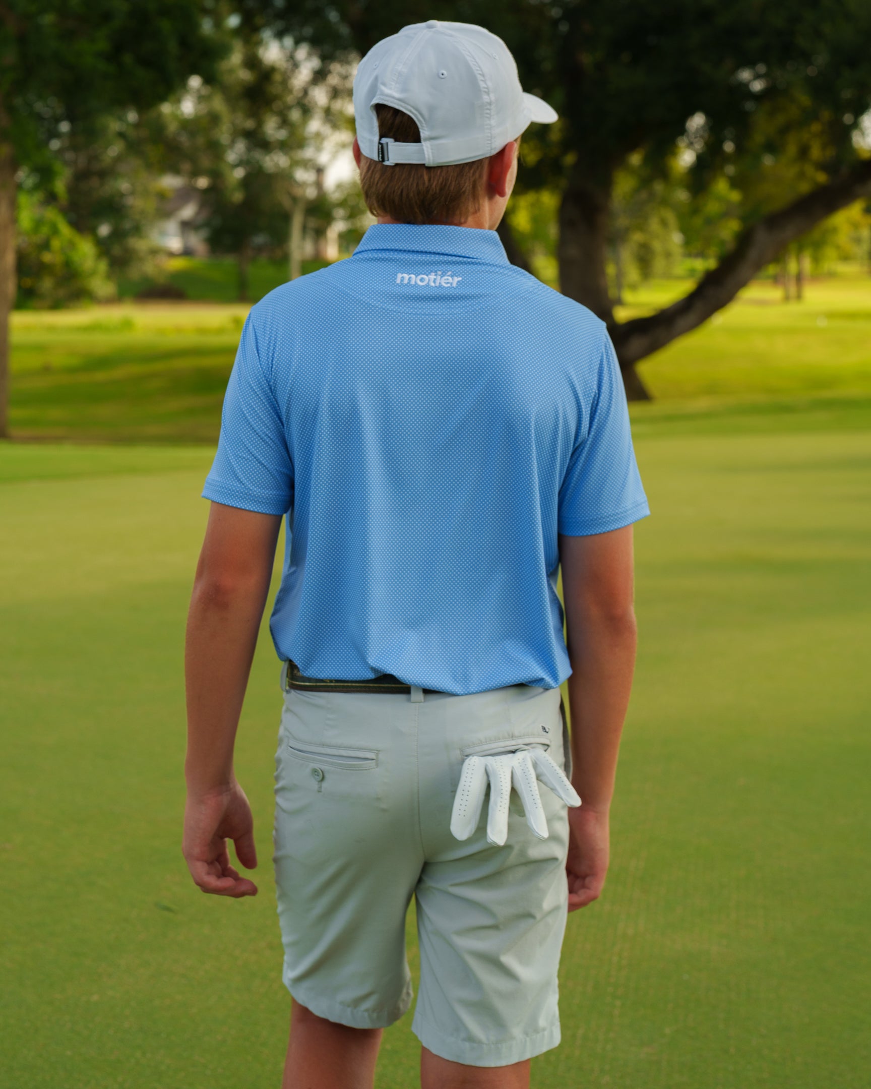 The Motier Youth Tour Dotted Polo (Ocean Blue)