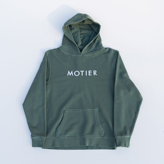 The Youth Spaced Logo Hoodie (Pine) - Motier Lafayette 