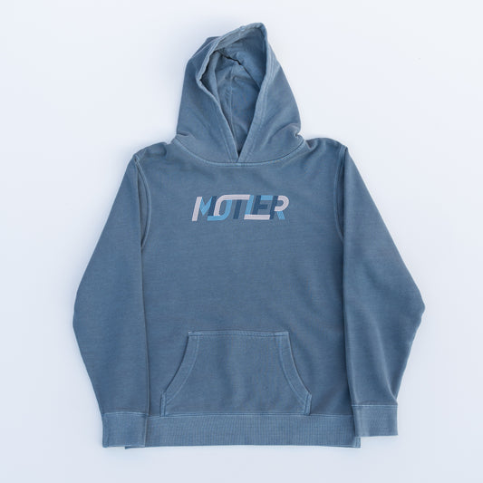 The Youth Transit Garment Dyed Hoodie (Slate Blue) - Motier Lafayette 
