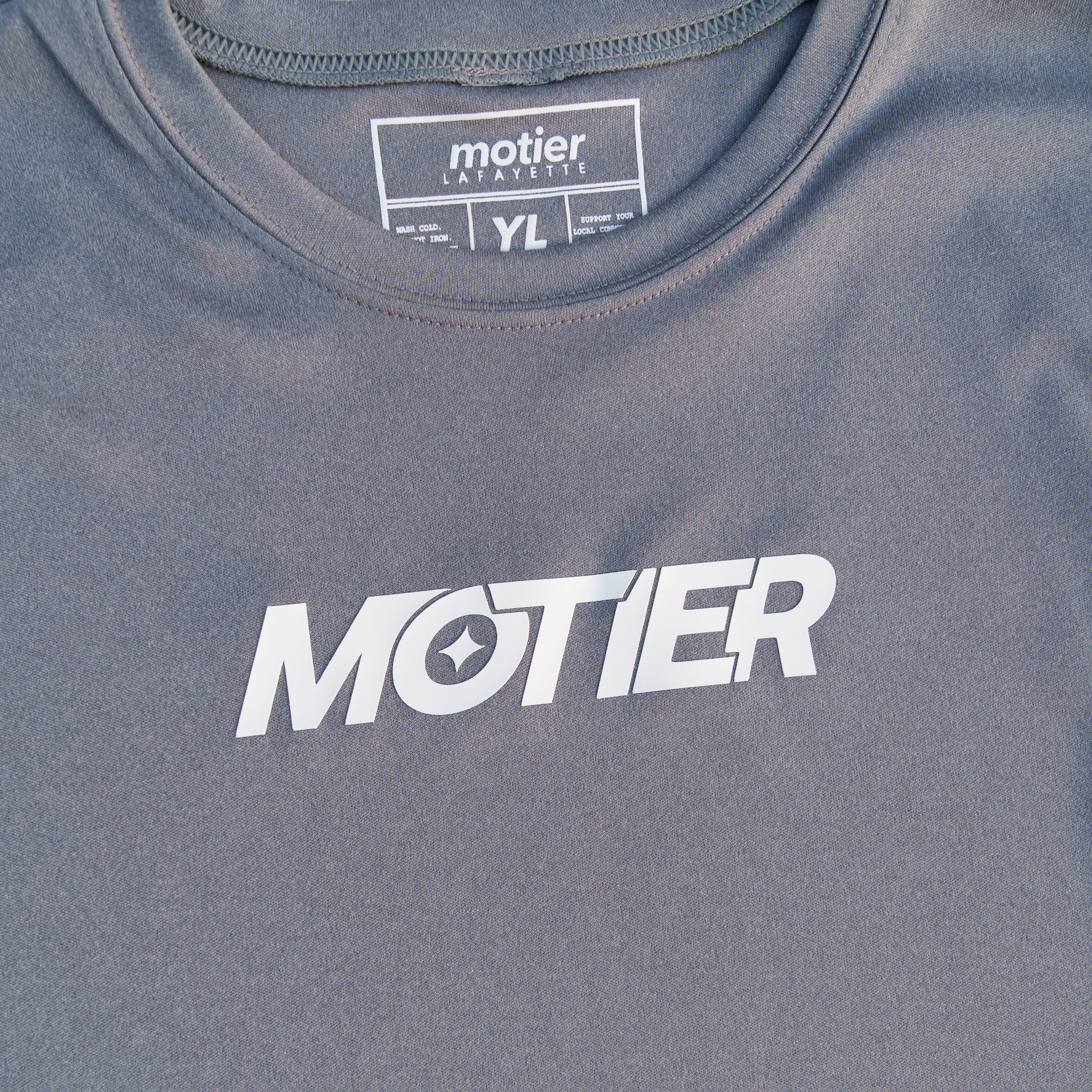 Youth Velocity L/S Active Tee (Grey) - Motier Lafayette 